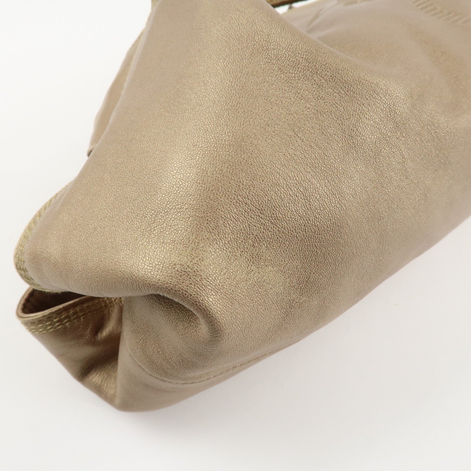 LOEWE Anagram Nappa Aire Leather Hand Bag Tote Bag Gold Used