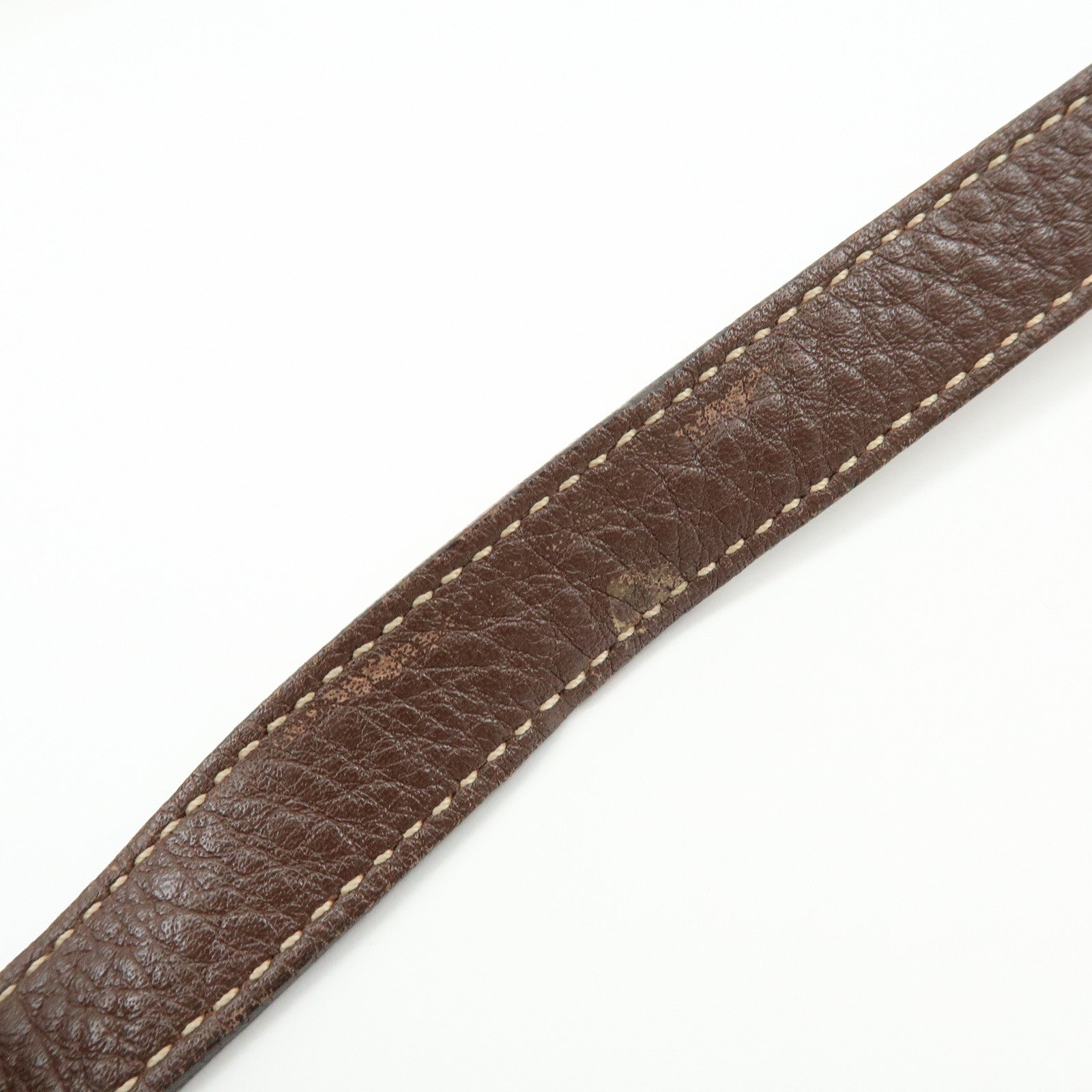 PRADA Logo Jacguard Leather Shoulder Bag Crossbody Bag Brown