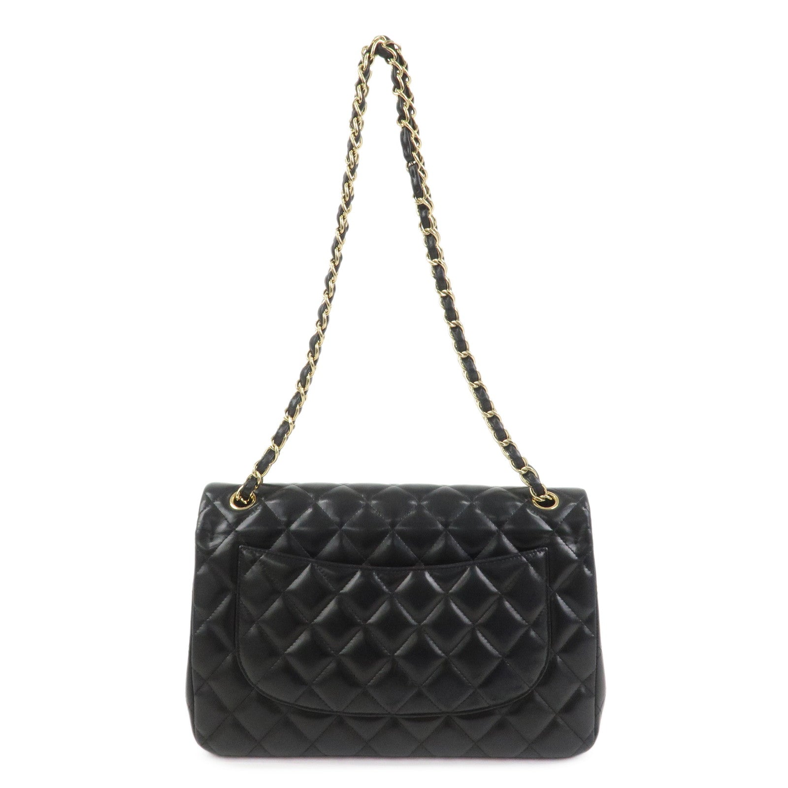 CHANEL Matelasse 30 Lamb Skin Chain Shoulder Bag Black A58600