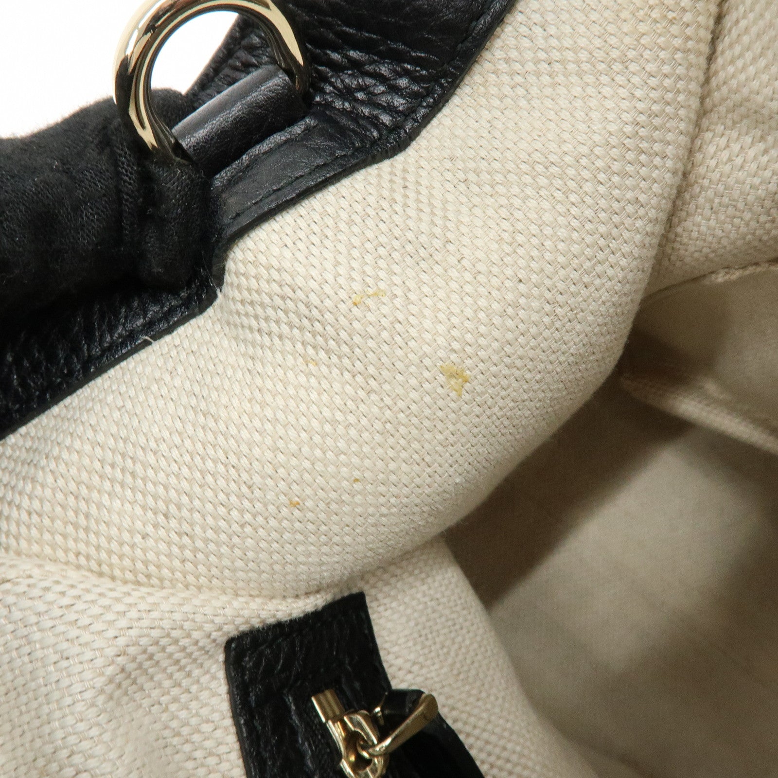 GUCCI SOHO Interlocking G 2Way Bag Hand Shoulder Bag Black 336751