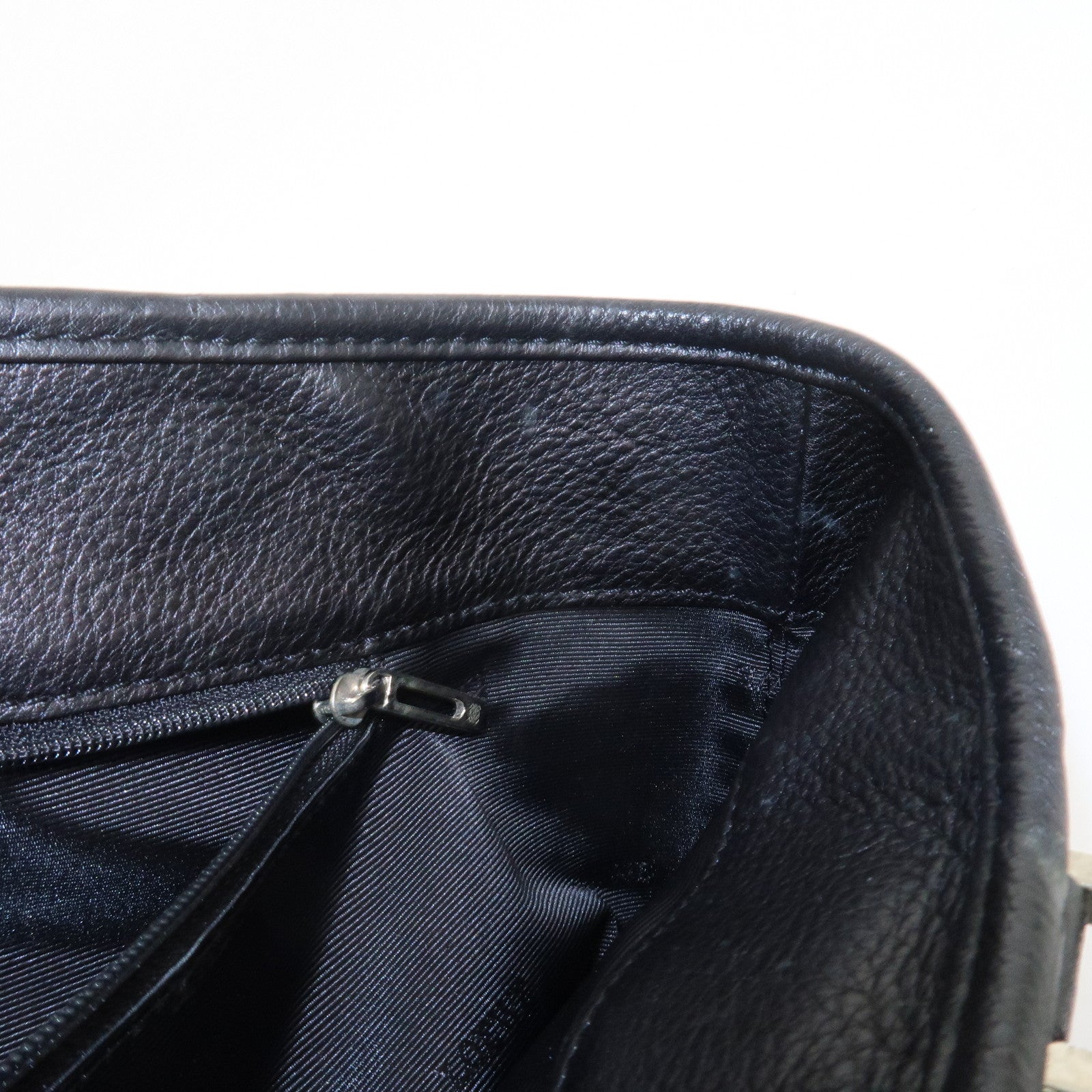 LOEWE Anagram Leather Tote Bag Hand Bag Black