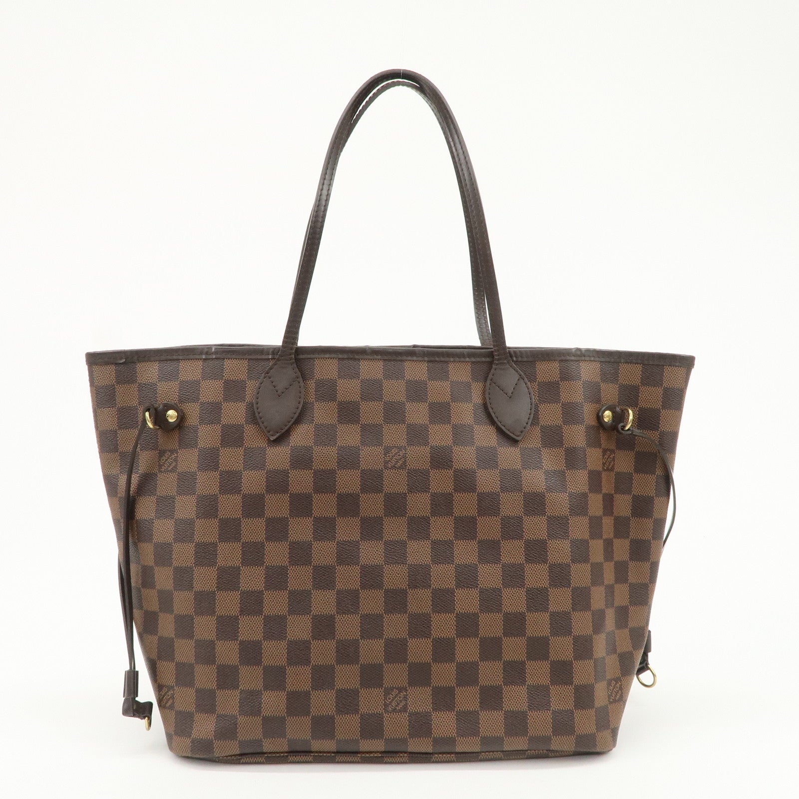 Louis Vuitton Damier Ebene Neverfull MM Tote Bag Cerise N41358