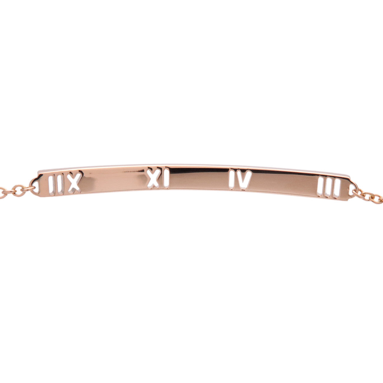 Tiffany & Co Pierced Atlas 3P Diamond Bangle K18 750PG Pink Gold