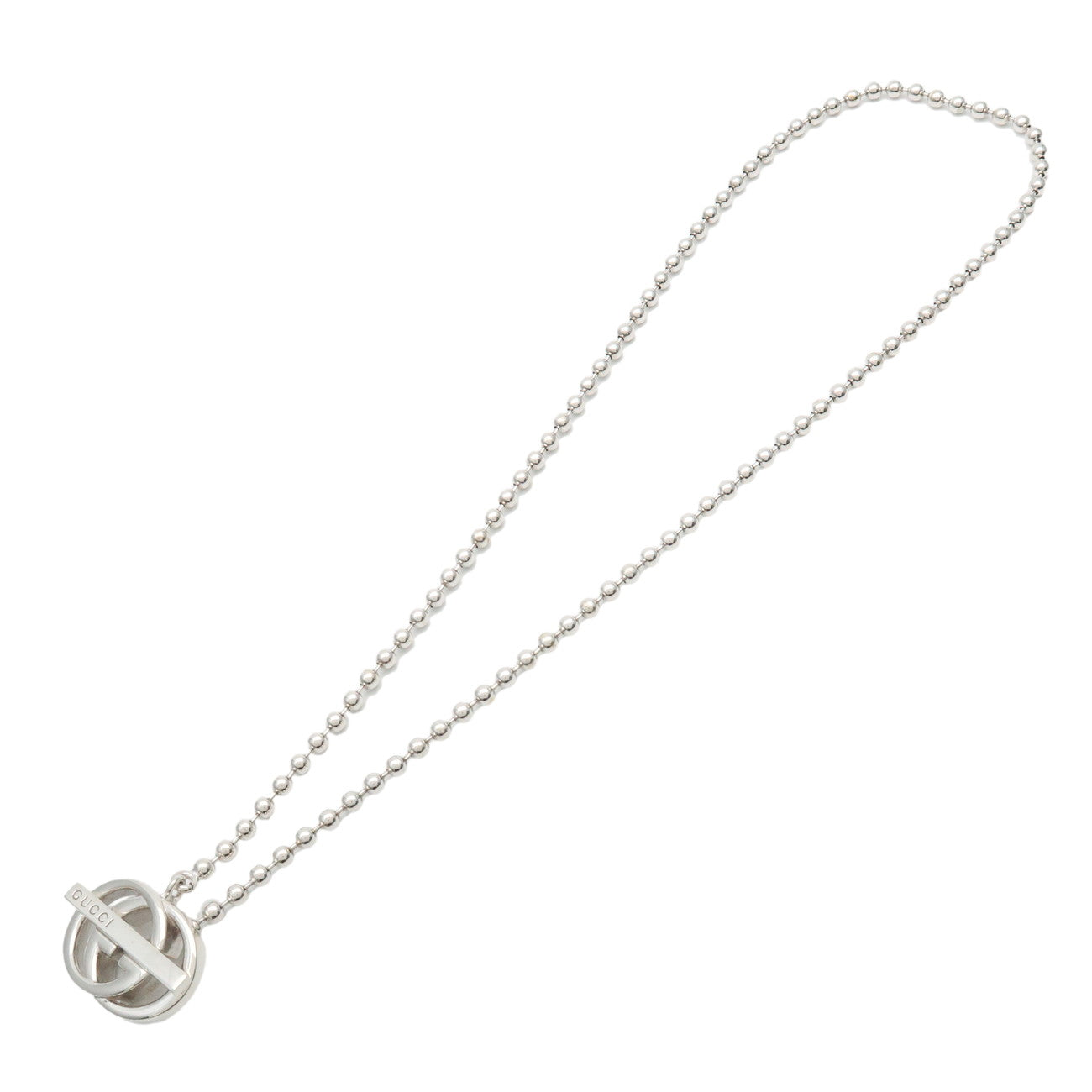 GUCCI Interlocking G Necklace SV925 Silver 216435