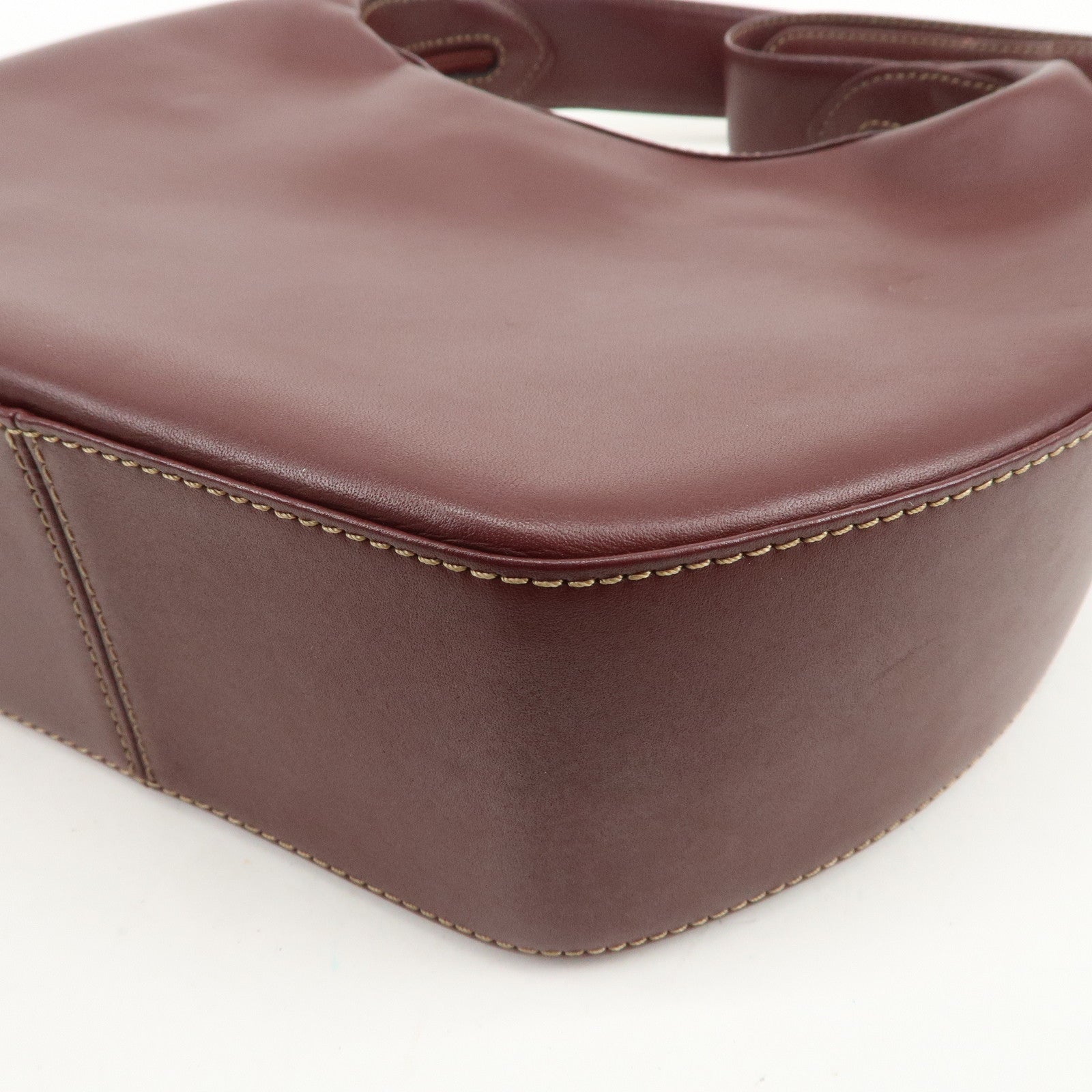 Cartier Must de Cartier Leather Shoulder Bag Bordeaux