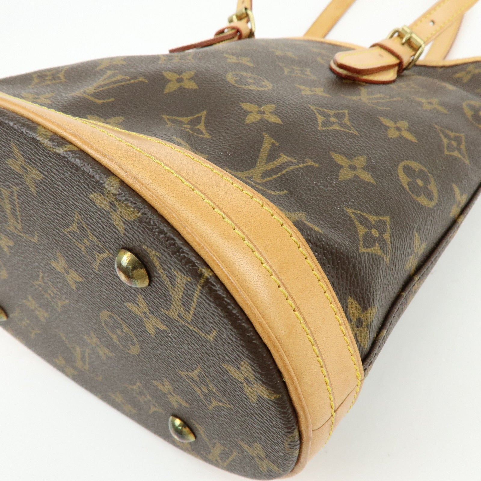 Louis Vuitton Monogram Canvas Bucket PM Hand Bag Brown M42238
