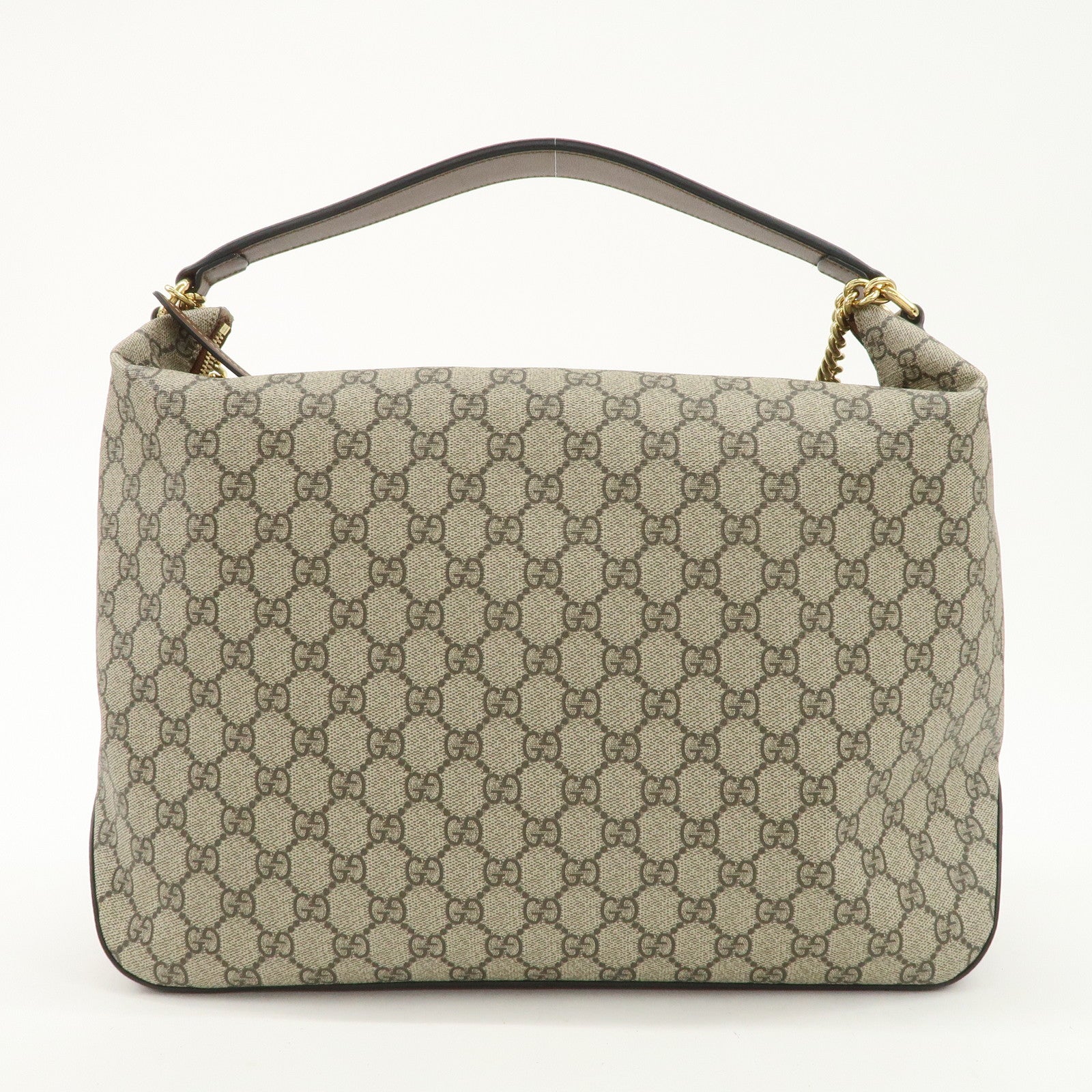 GUCCI GG Supreme Leather 2WAY Bag Shoulder Bag Beige Brown 477324 Used