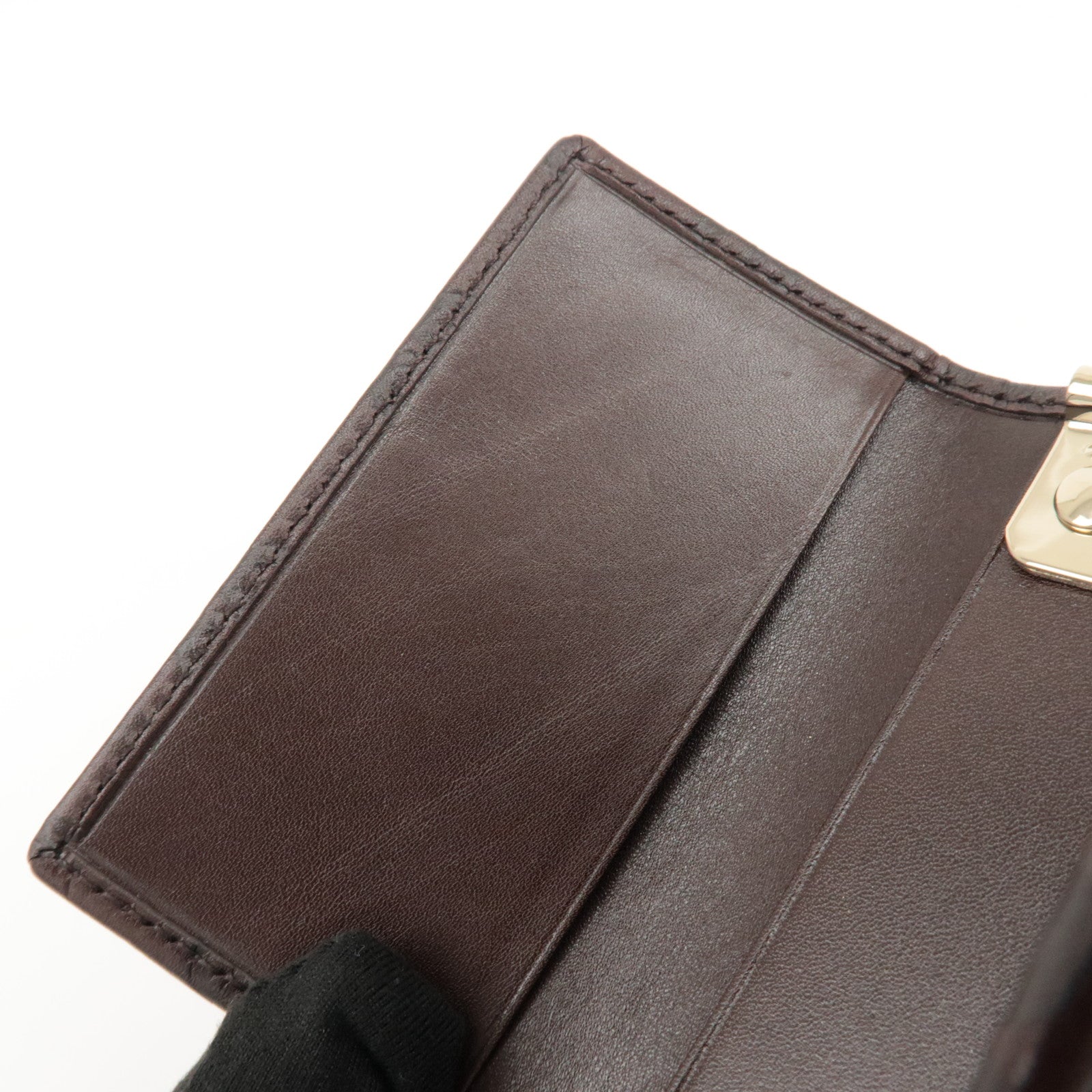 GUCCI Guccissima Leather 6 Rings Key Case Key Holder Brown 138093 Used