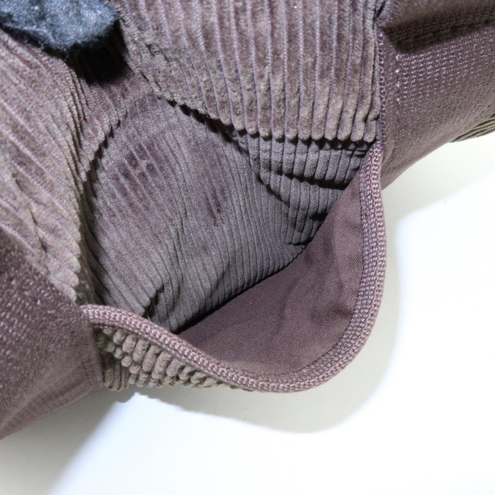 SAINT LAURENT PARIS Cassandra Corduroy Suede Tote Bag Dark Green