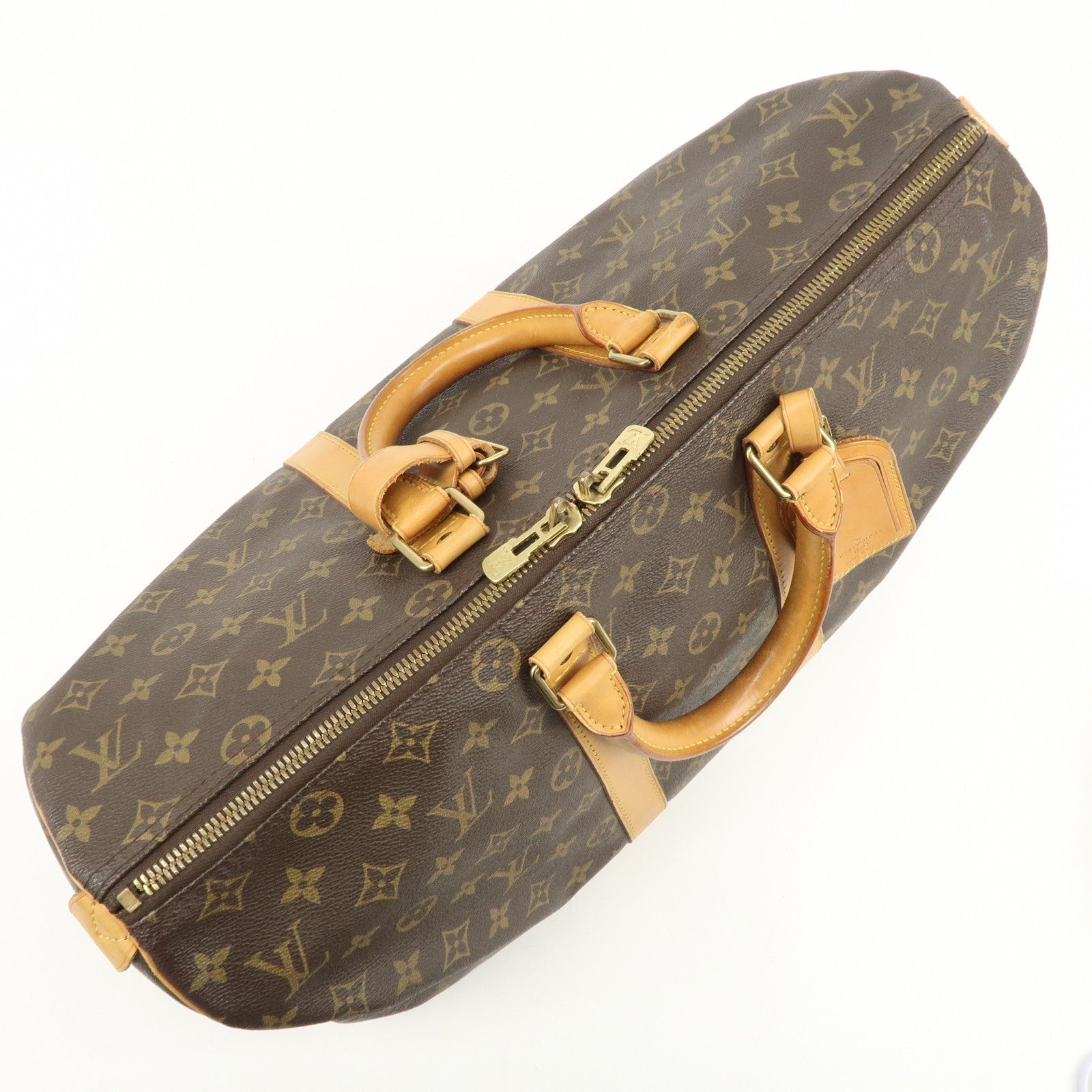 Louis Vuitton Monogram Keep All 45 Boston Bag Brown M41428