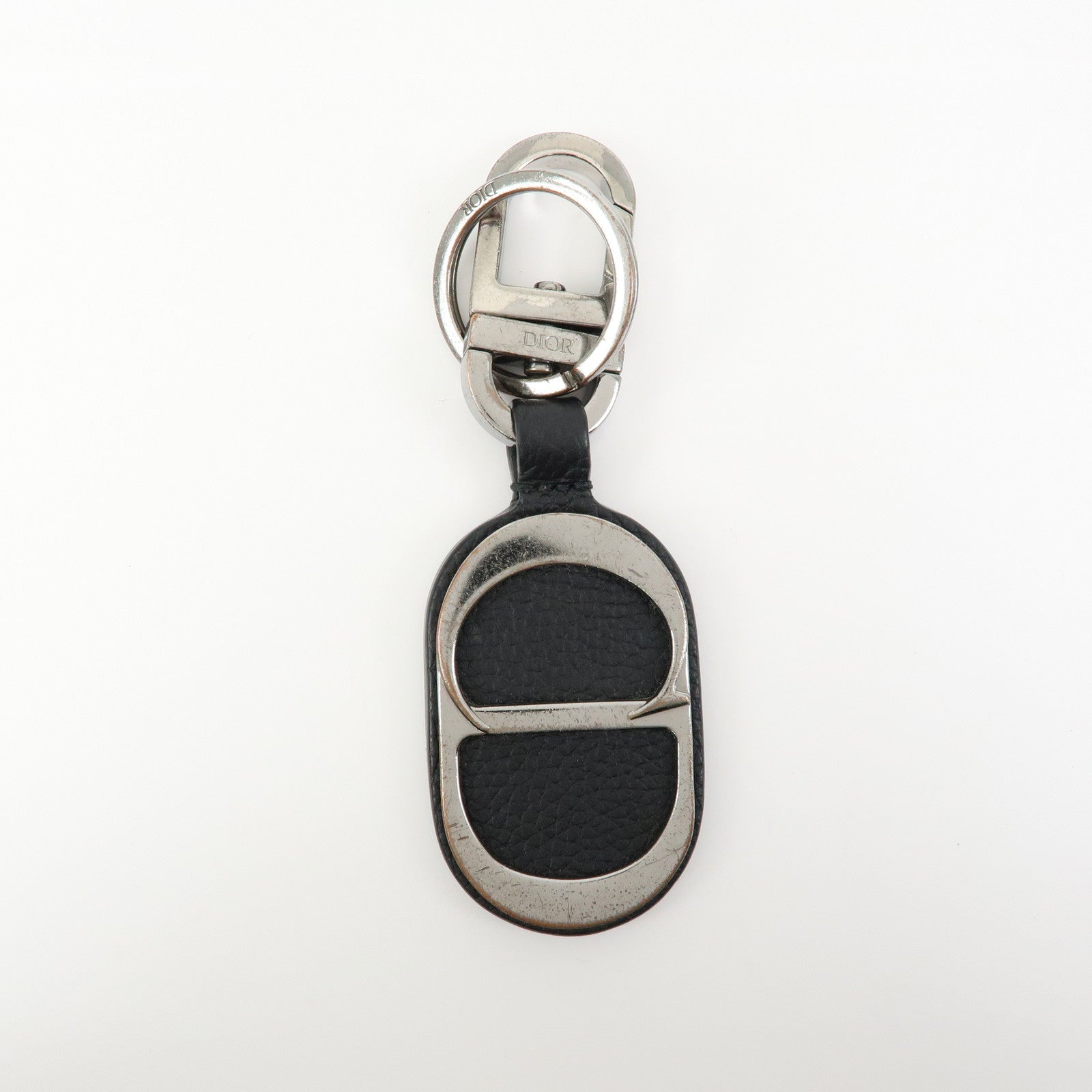 Christian Dior Trotter Lot of 2 Jacquard Canvas Leather Wallet Charm