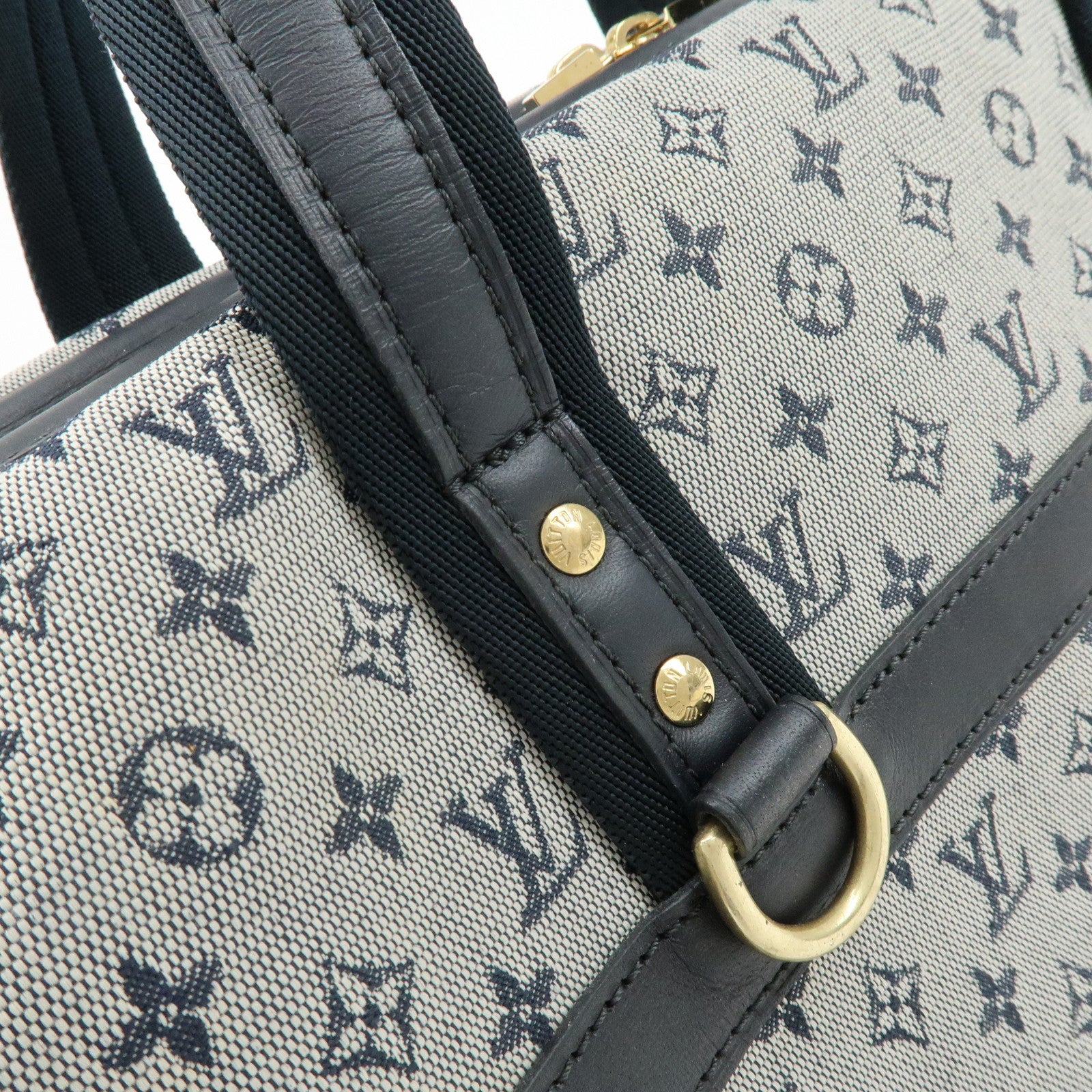 Louis Vuitton Monogram Mini Josephine GM Hand Bag Blue M92211
