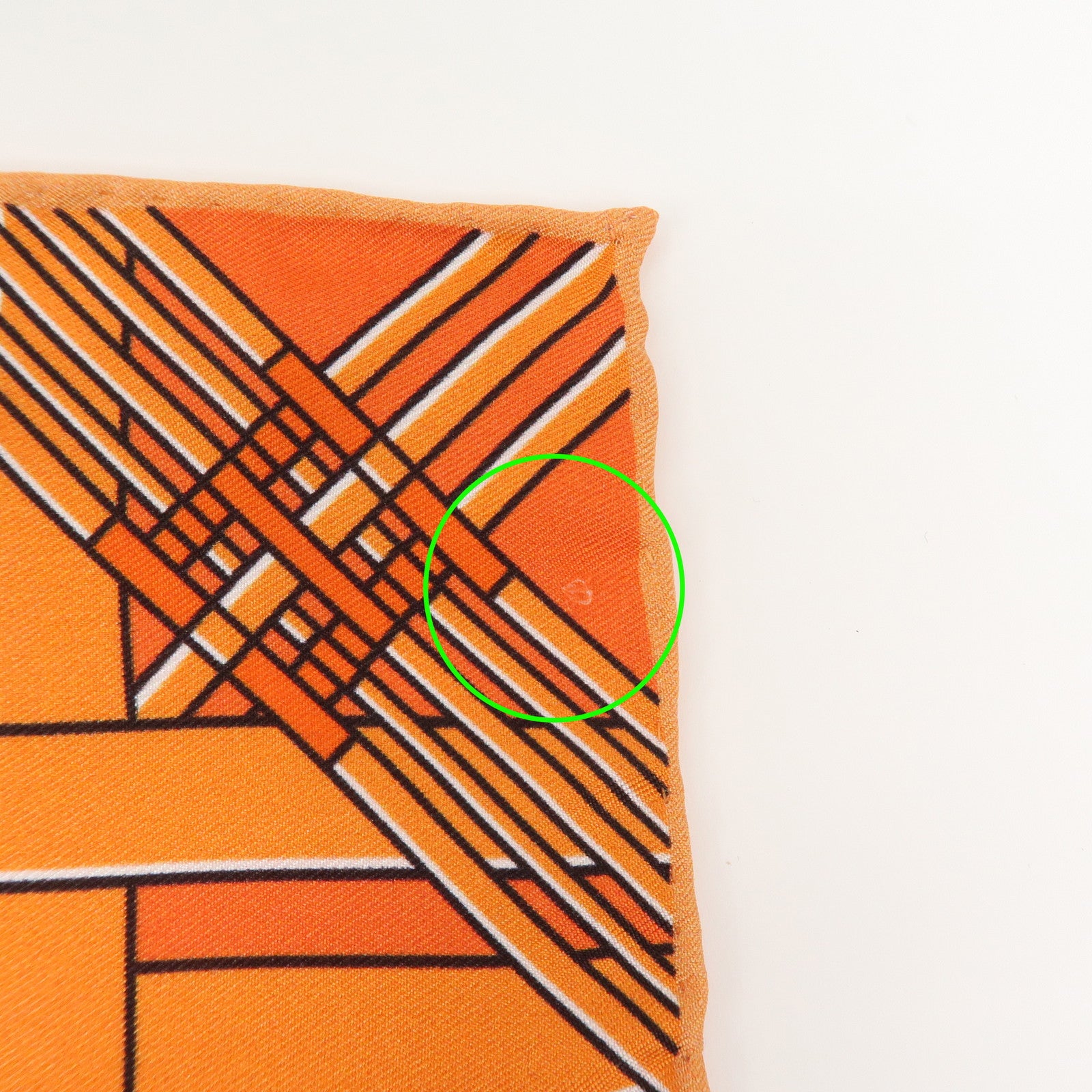 HERMES Carre 90 Silk 100% Scarf MASAN&MASAN Orange