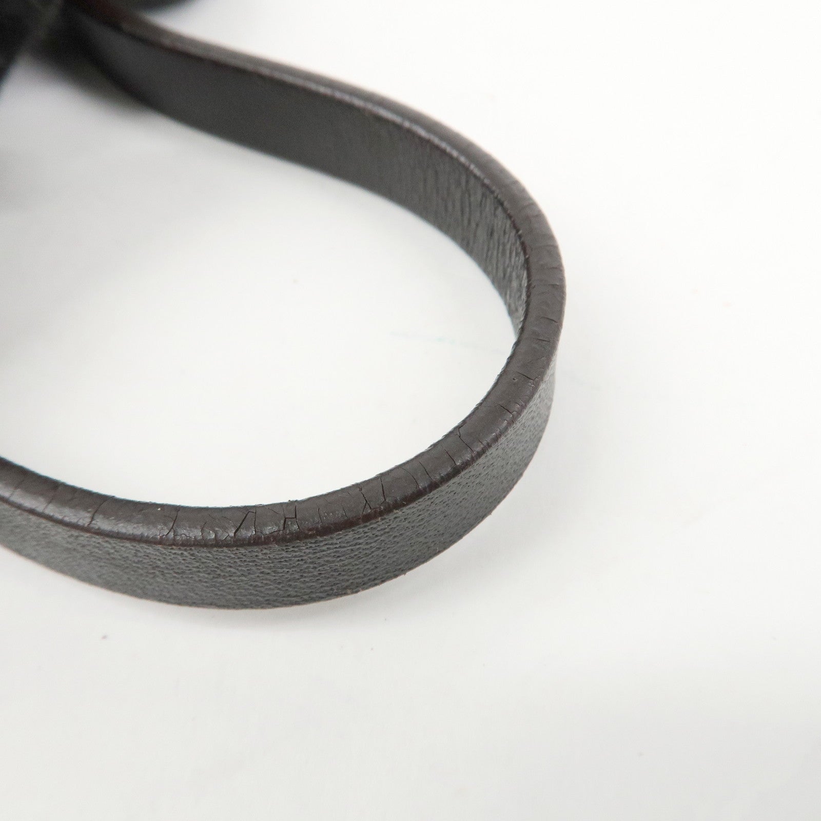 FENDI Zucca Canvas Leather Mini Hand Bag Dark Brown Black 8BR155 Used