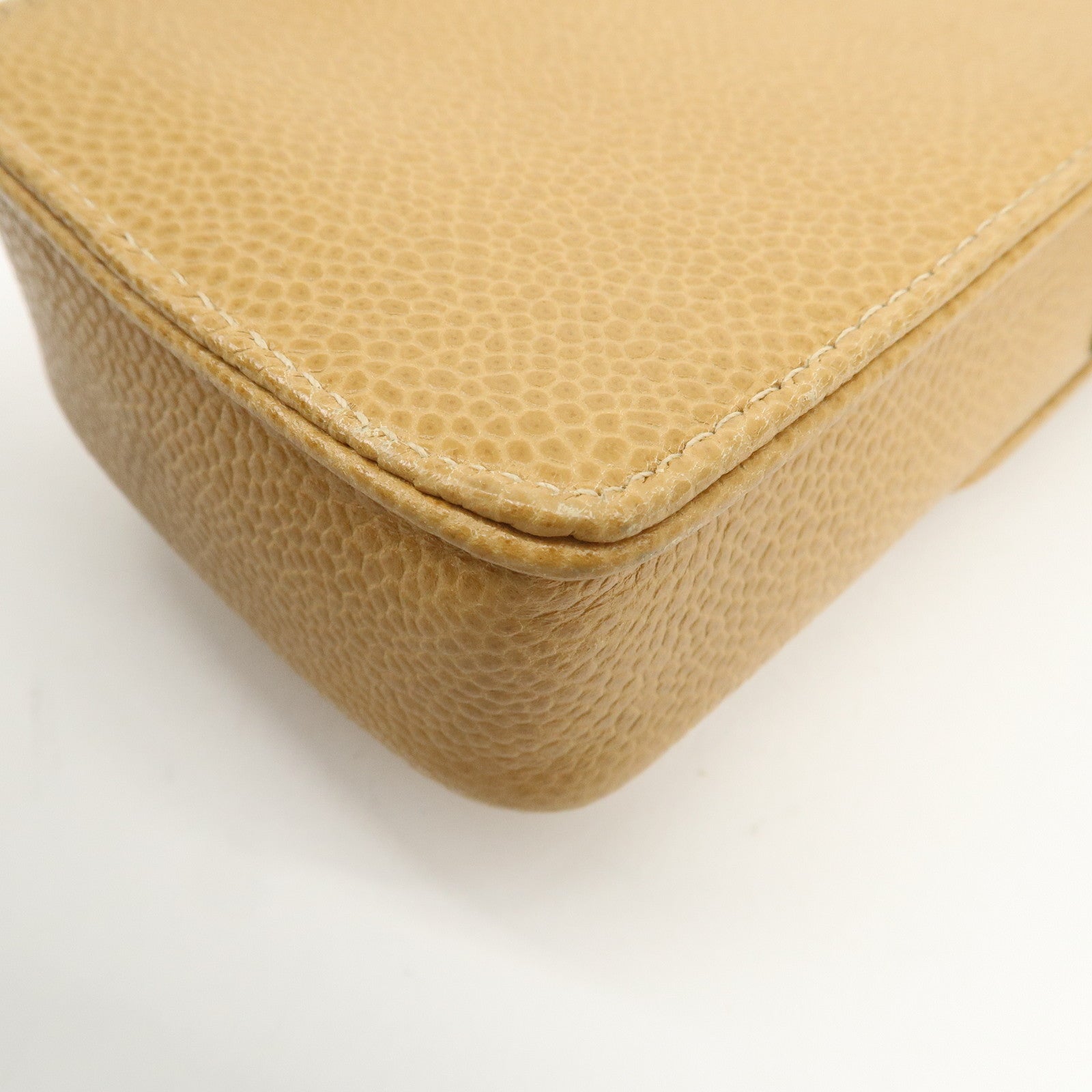 CHANEL COCO Mark Chain Shoulder Bag Phone Case Light Brown