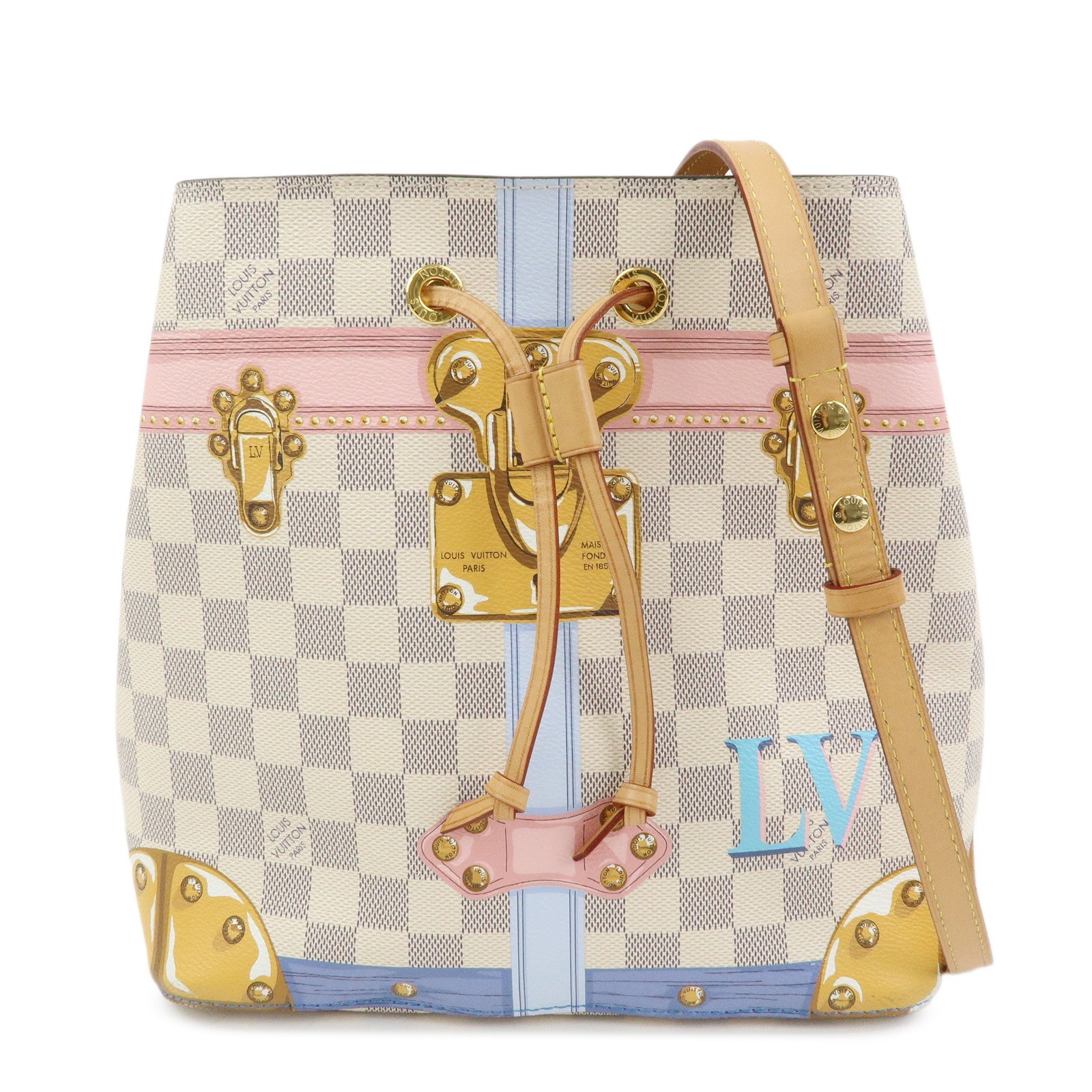 Louis Vuitton Damier Azur Neo Noe Hand Bag Trunk Collection N41066