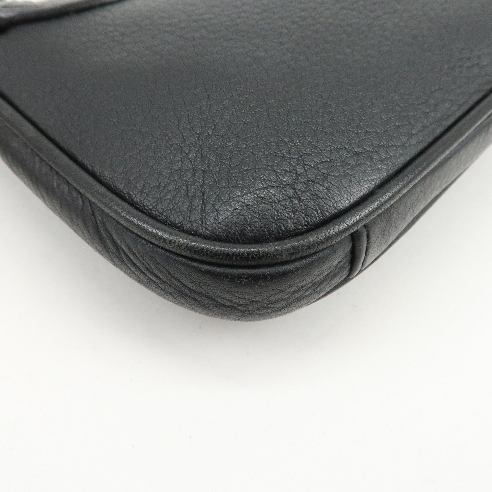 TORY BURCH Logo Leather Shoulder Bag Crossbody Bag Black