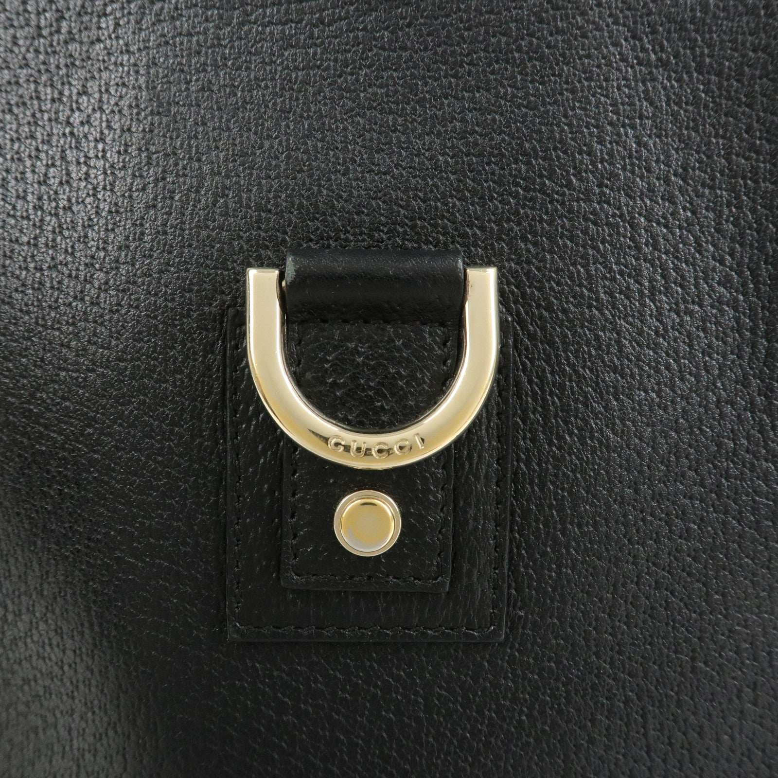 GUCCI Abbey GG Canvas Leather Shoulder Bag Black 130738