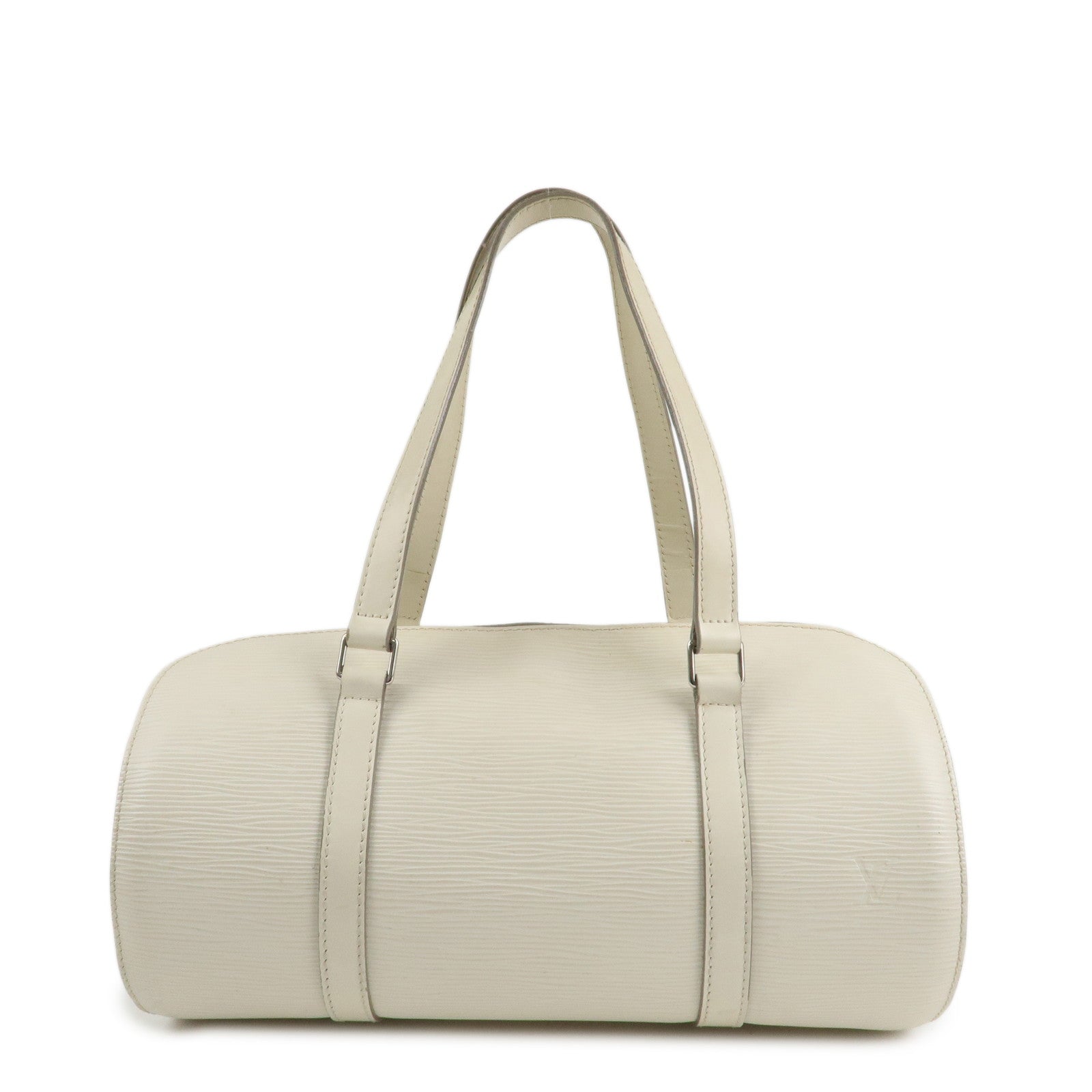 Louis Vuitton Epi Leather Soufflot Shoulder Bag Hand Bag Ivory White Used