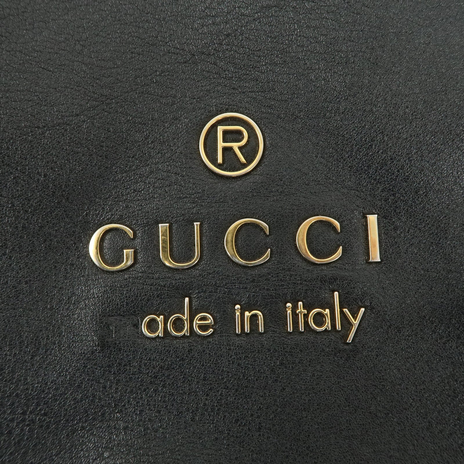 GUCCI Leather Tote Bag Shoulder Bag Black 419689 Used