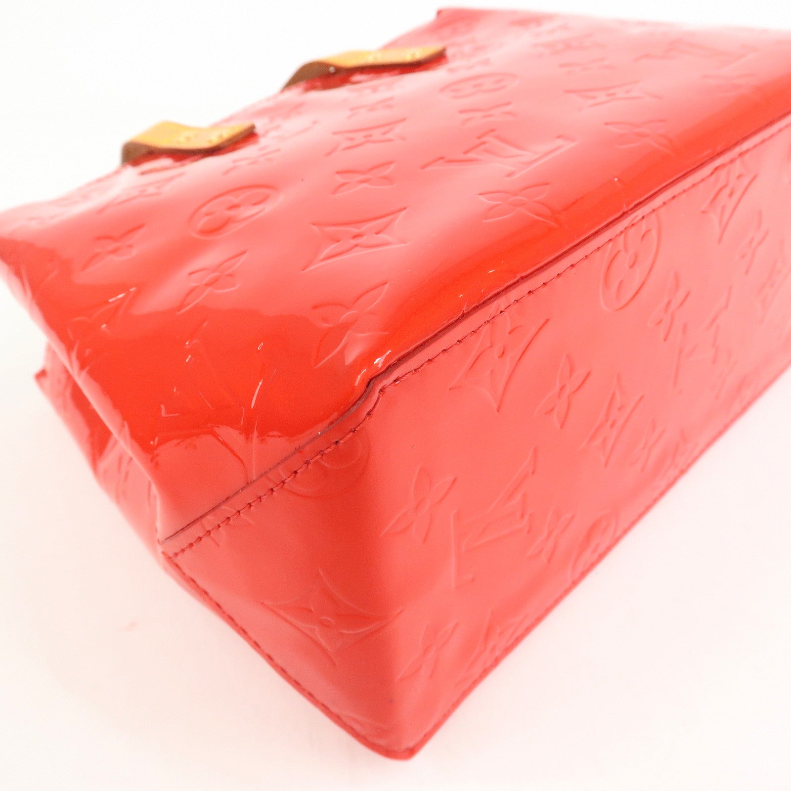 Louis Vuitton Monogram Vernis Lead PM Hand Bag Rouge M91088
