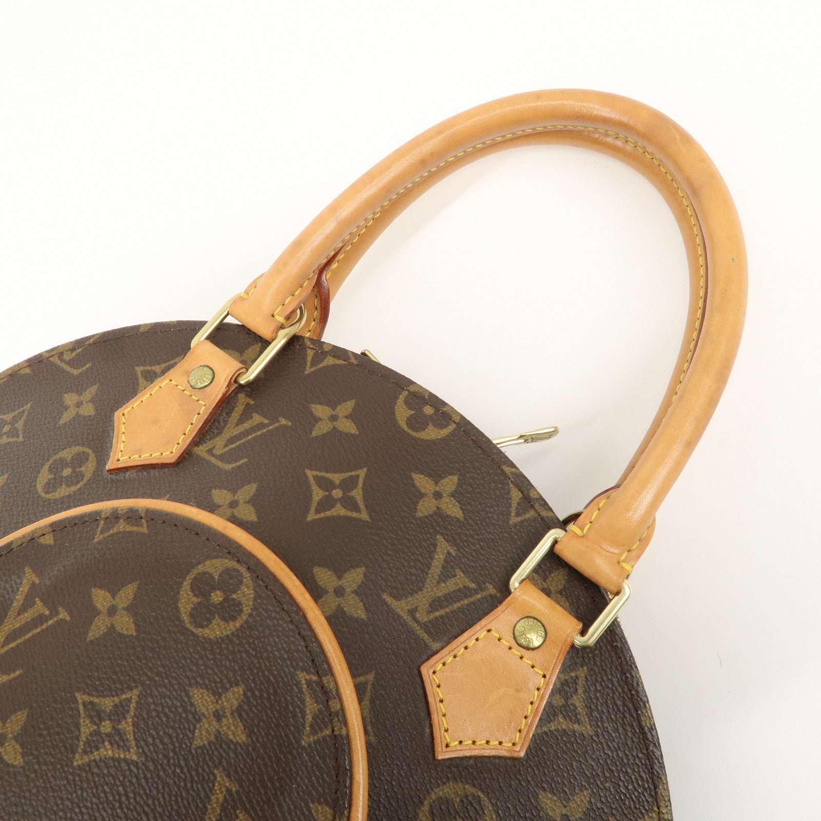 Louis Vuitton Monogram Ellipse PM Hand Bag Brown M51127 Used