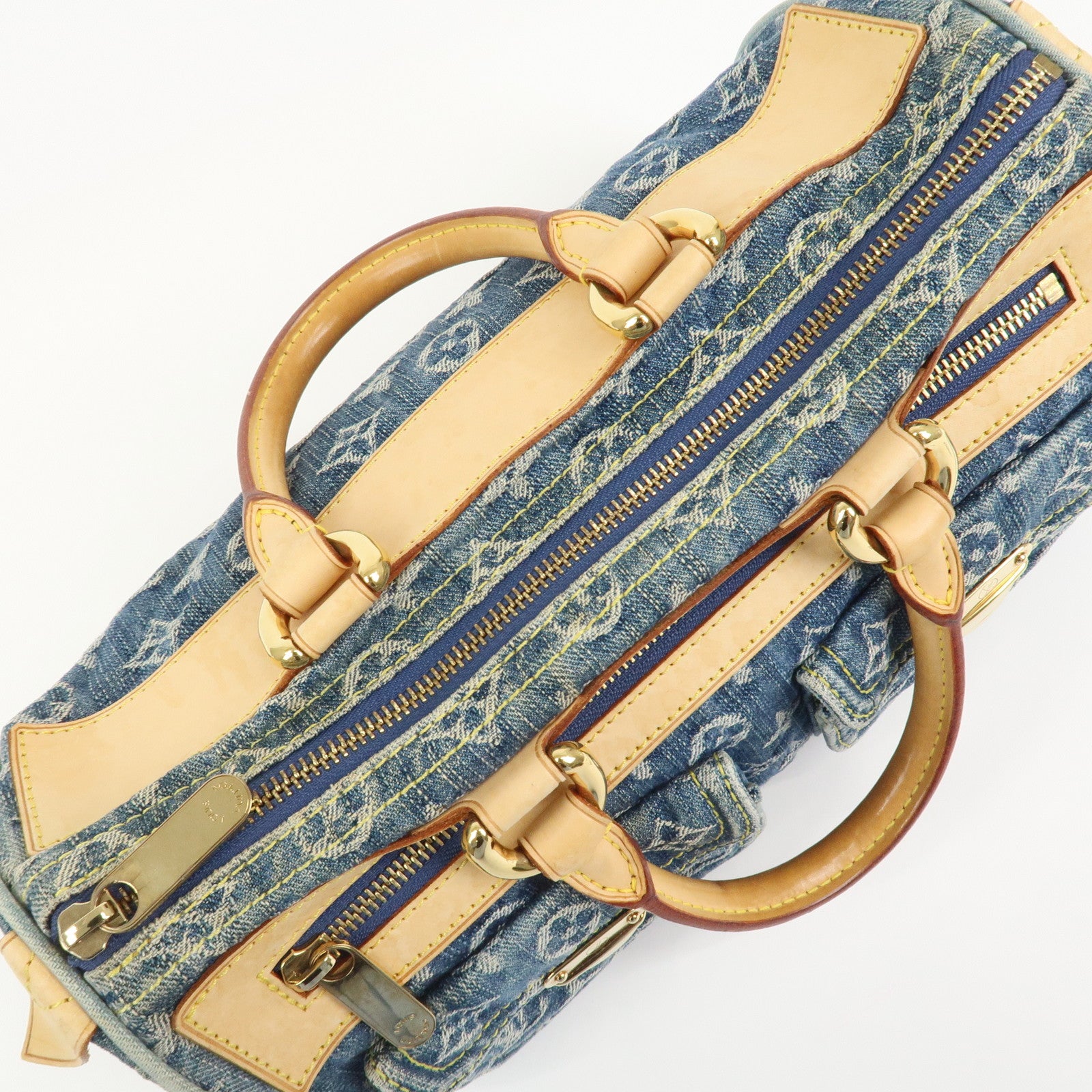 Louis Vuitton Monogram Denim Neo Speedy Boston Bag Blue M95019