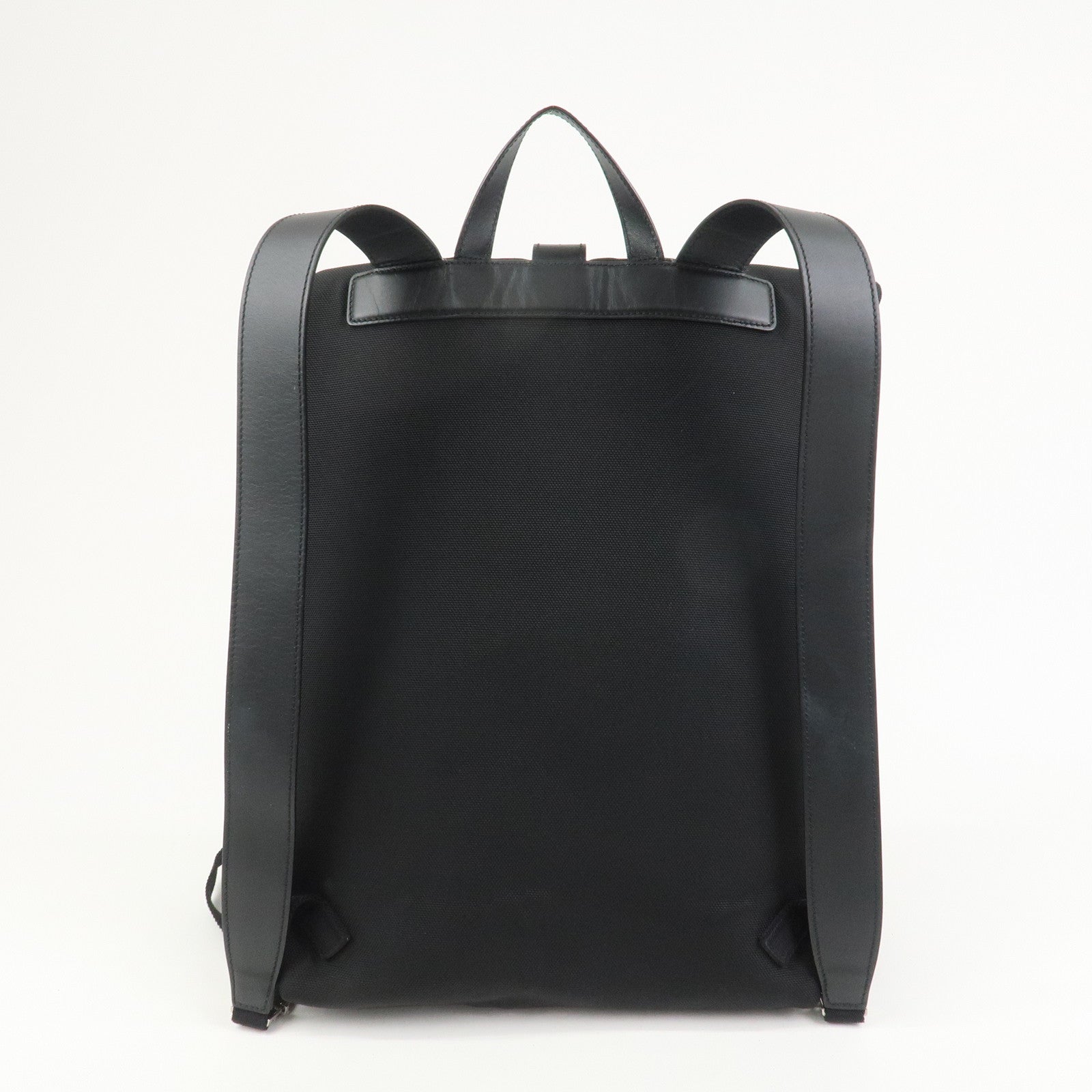 GUCCI Sherry Canvas Leather Backpack Rucksack Black 619749
