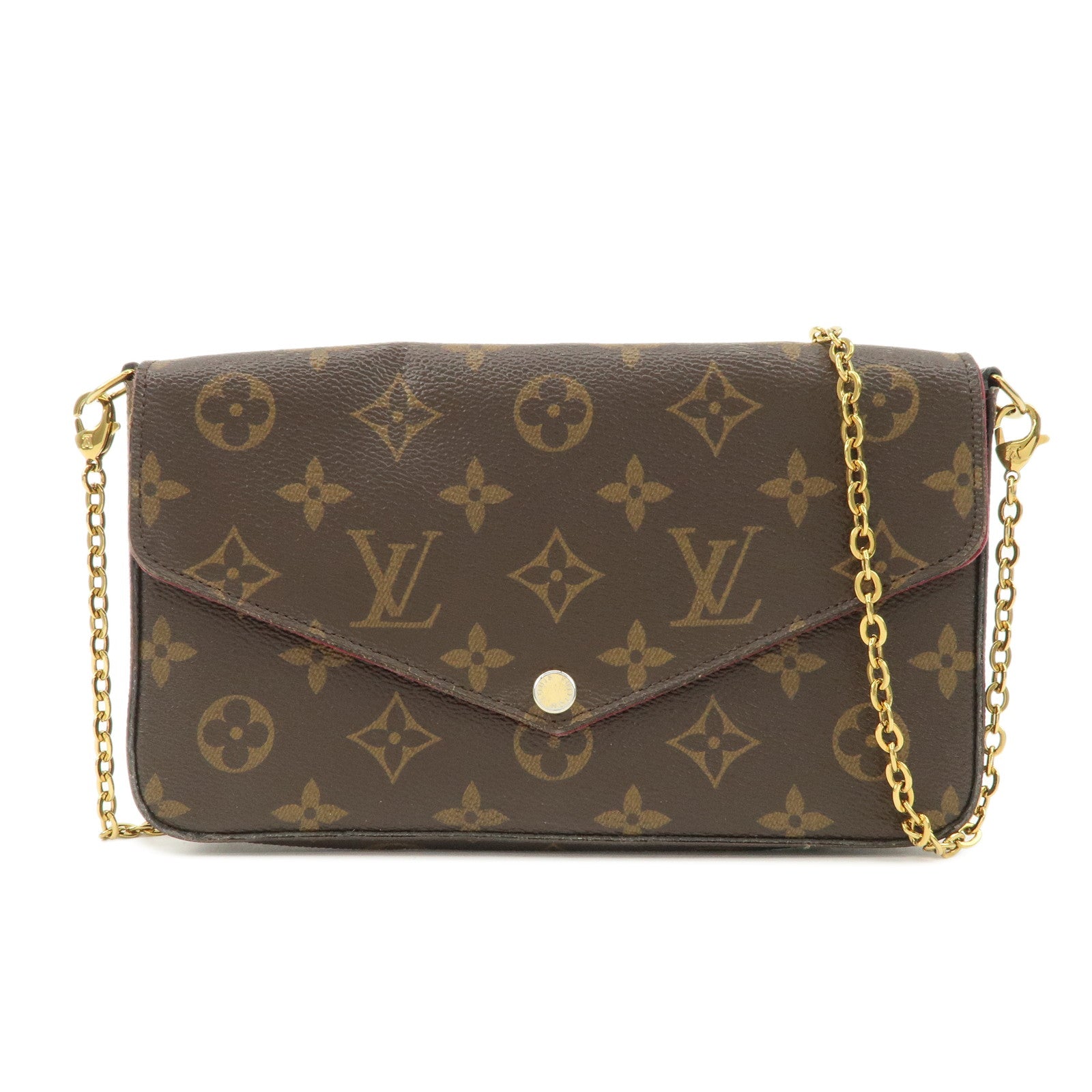 Louis Vuitton Monogram Pochette Felicie Shoulder Bag Brown M61276