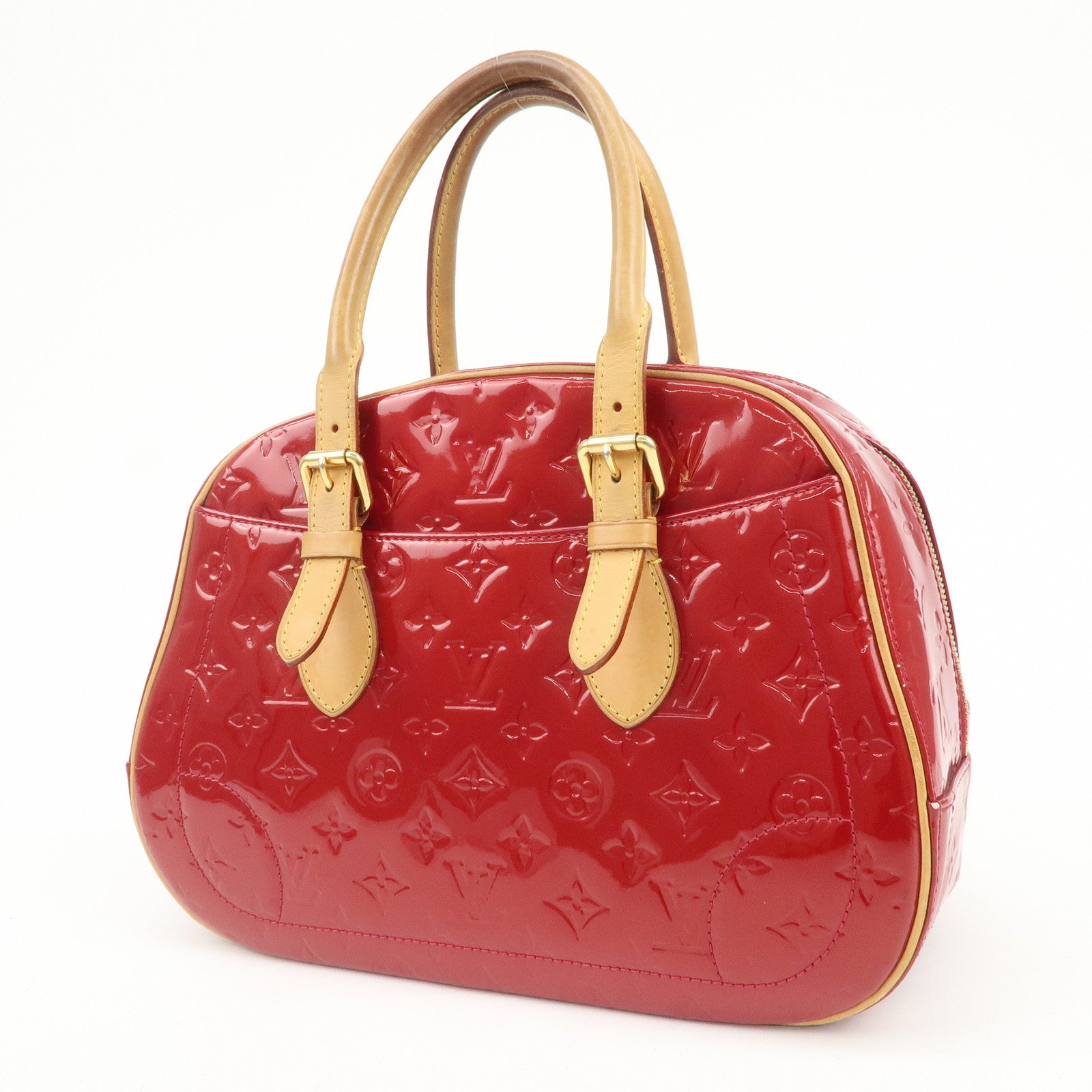 Louis Vuitton Monogram Vernis Summit Drive Hand Bag Red M93513