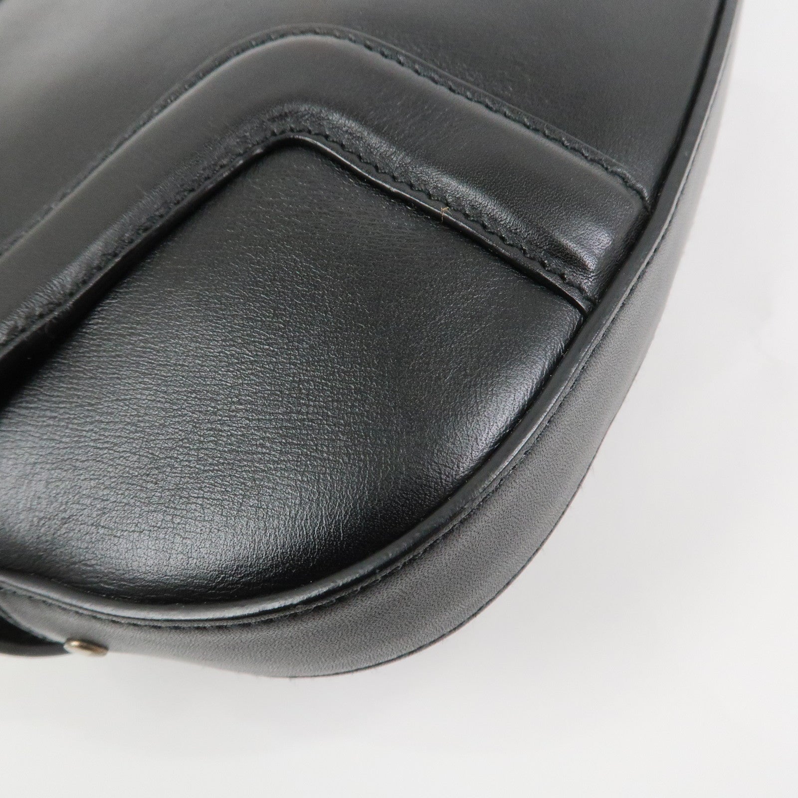 Ferragamo Gancini Leather Shoulder Bag Hand Bag Black AQ-21 4935