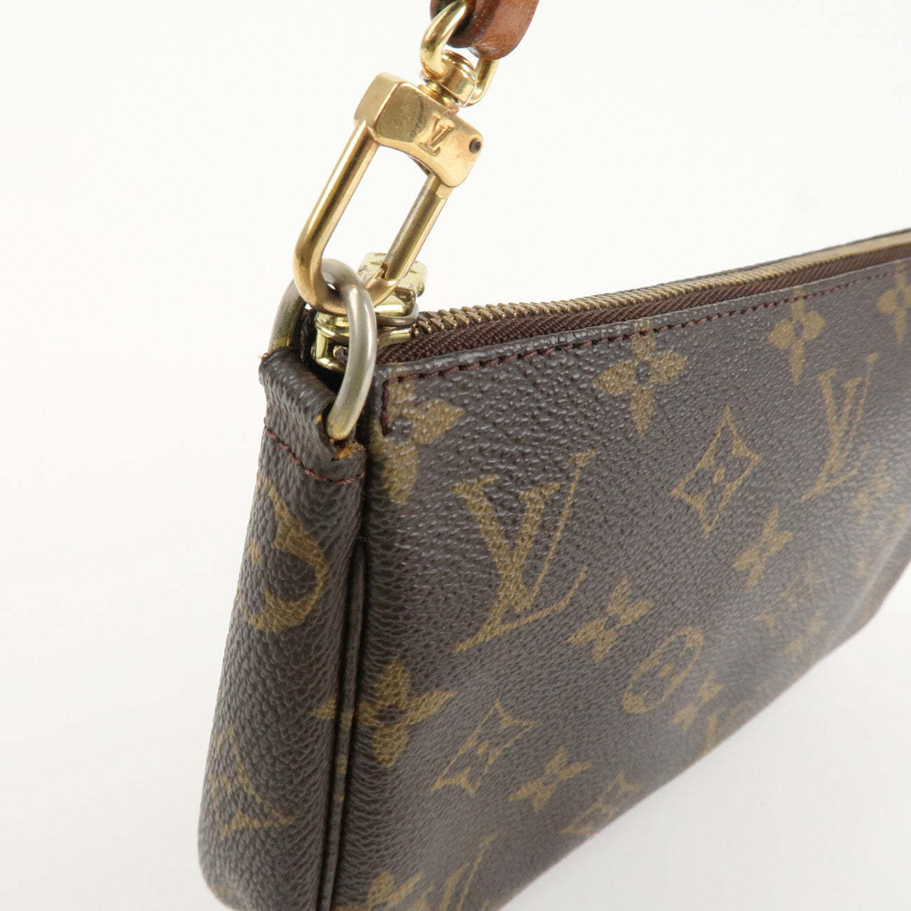 Louis Vuitton Monogram Pochette Accessoires Hand Bag Brown M51980 Used
