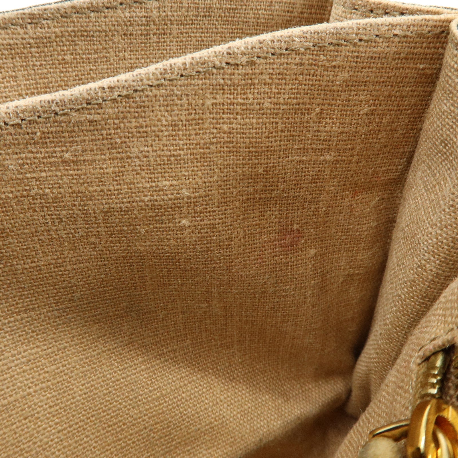 FENDI Pequin Canvas Leather Shoulder Bag Brown Black 8BT204