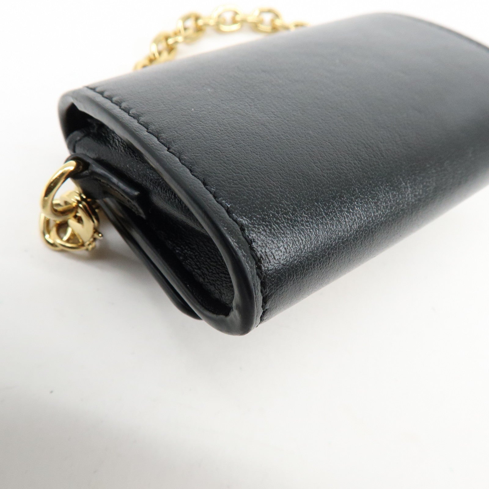 Louis Vuitton Leather Bijou Sac Earphone Case Pouch Noir M00829