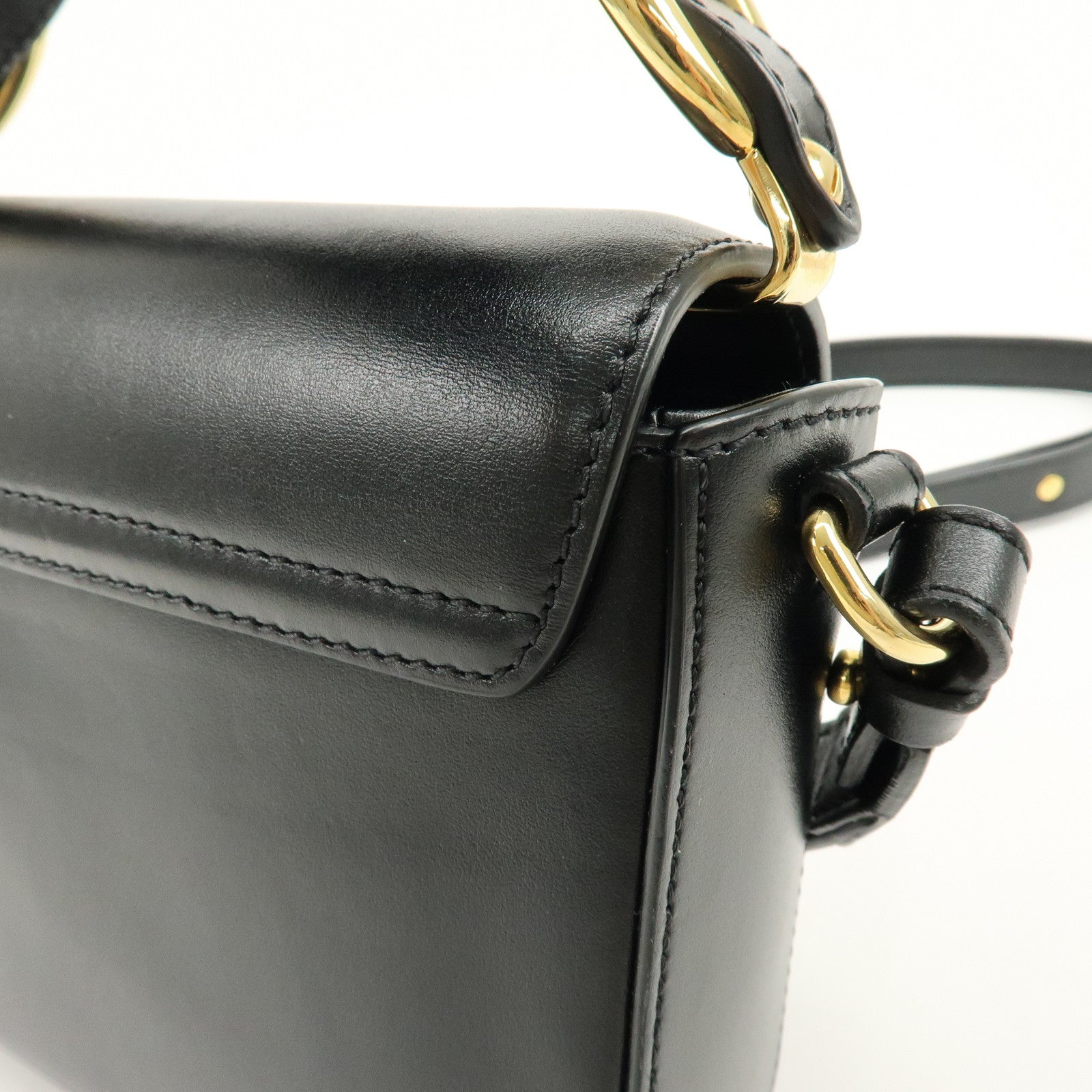 Chloe See By Chloe Leather 2Way Bag Shoulder Bag Hand Bag Black