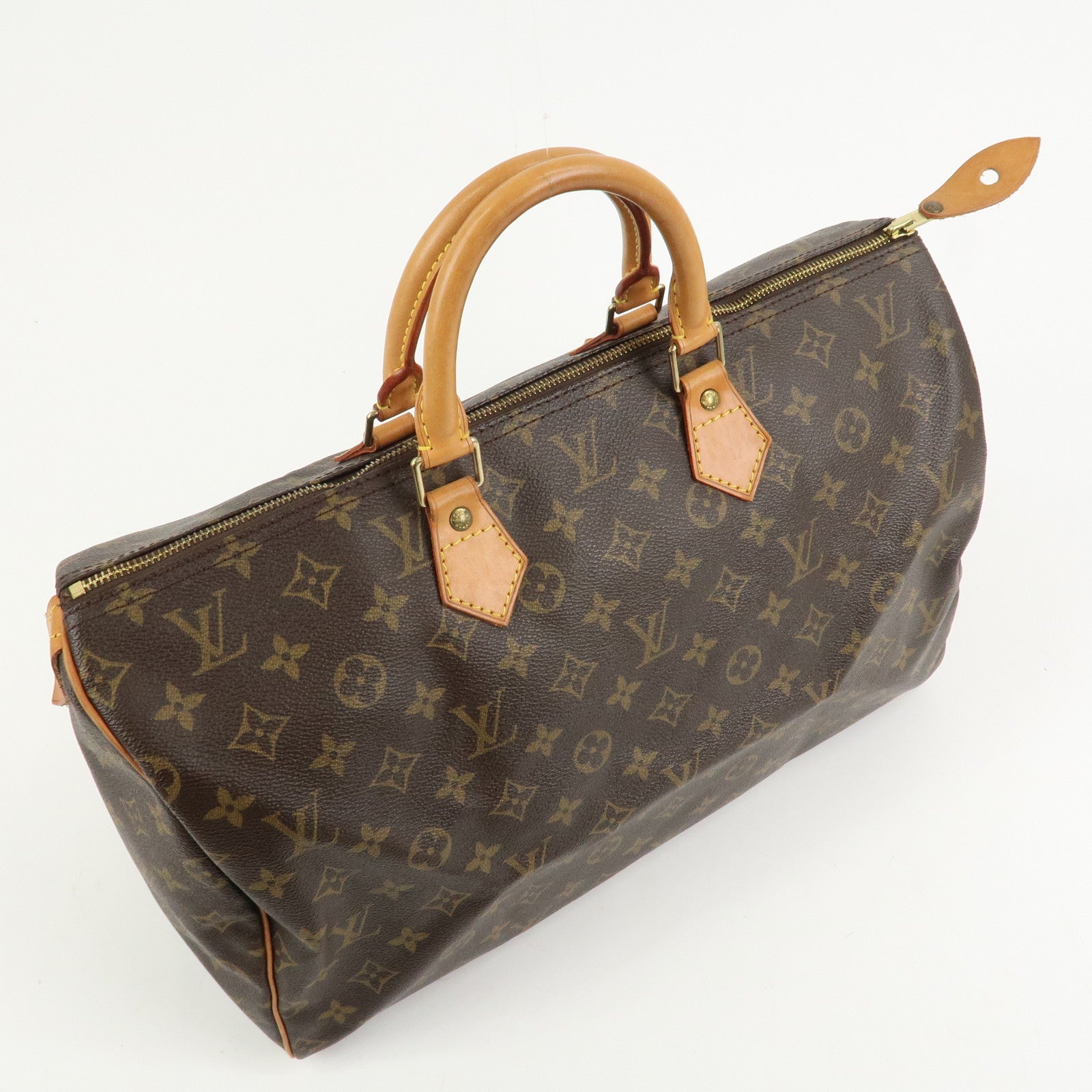 Louis Vuitton Monogram Speedy 40 Hand Bag Boston Bag Brown M41522