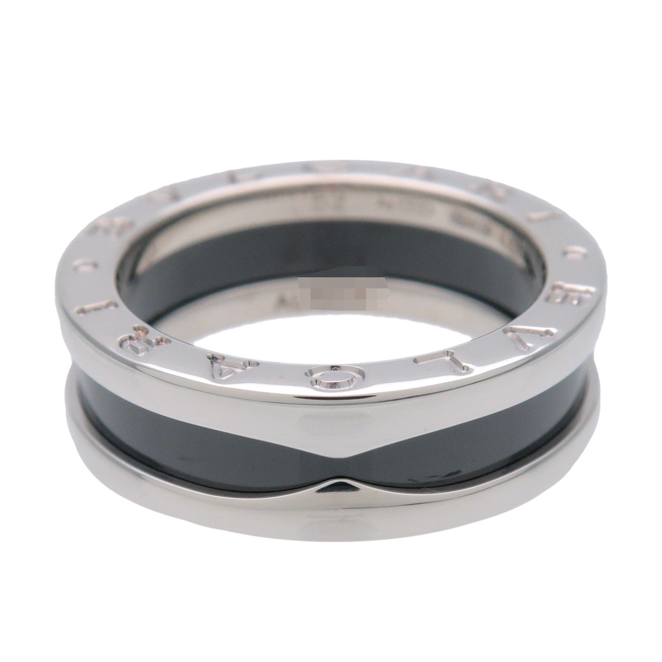 BVLGARI B-Zero1 Save the Children Ring SV925 Black Ceramic US6