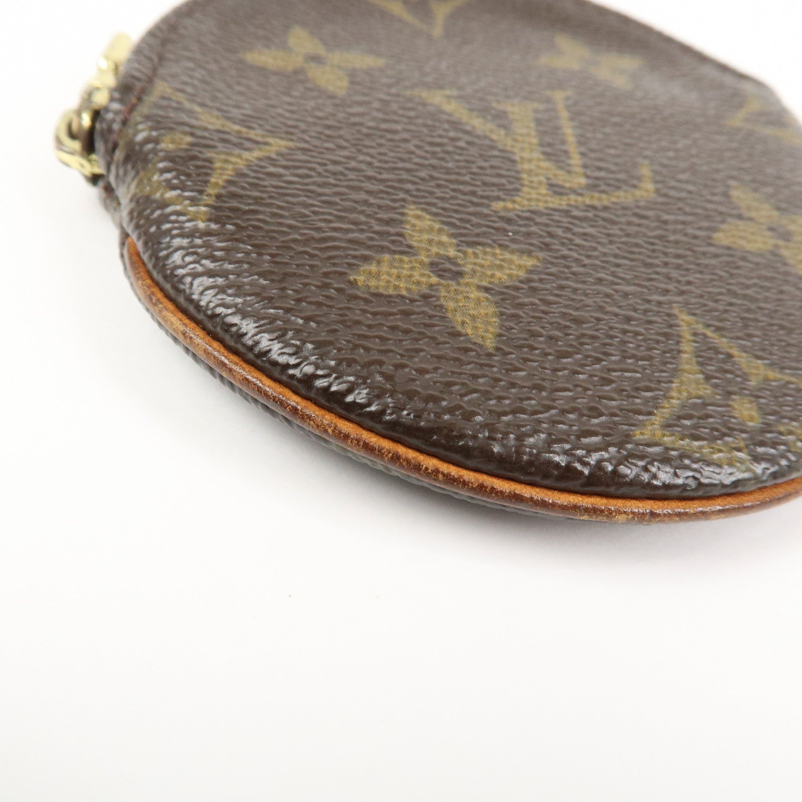 Louis Vuitton Monogram Porte Monnaie Rond Coin Case Brown M61926