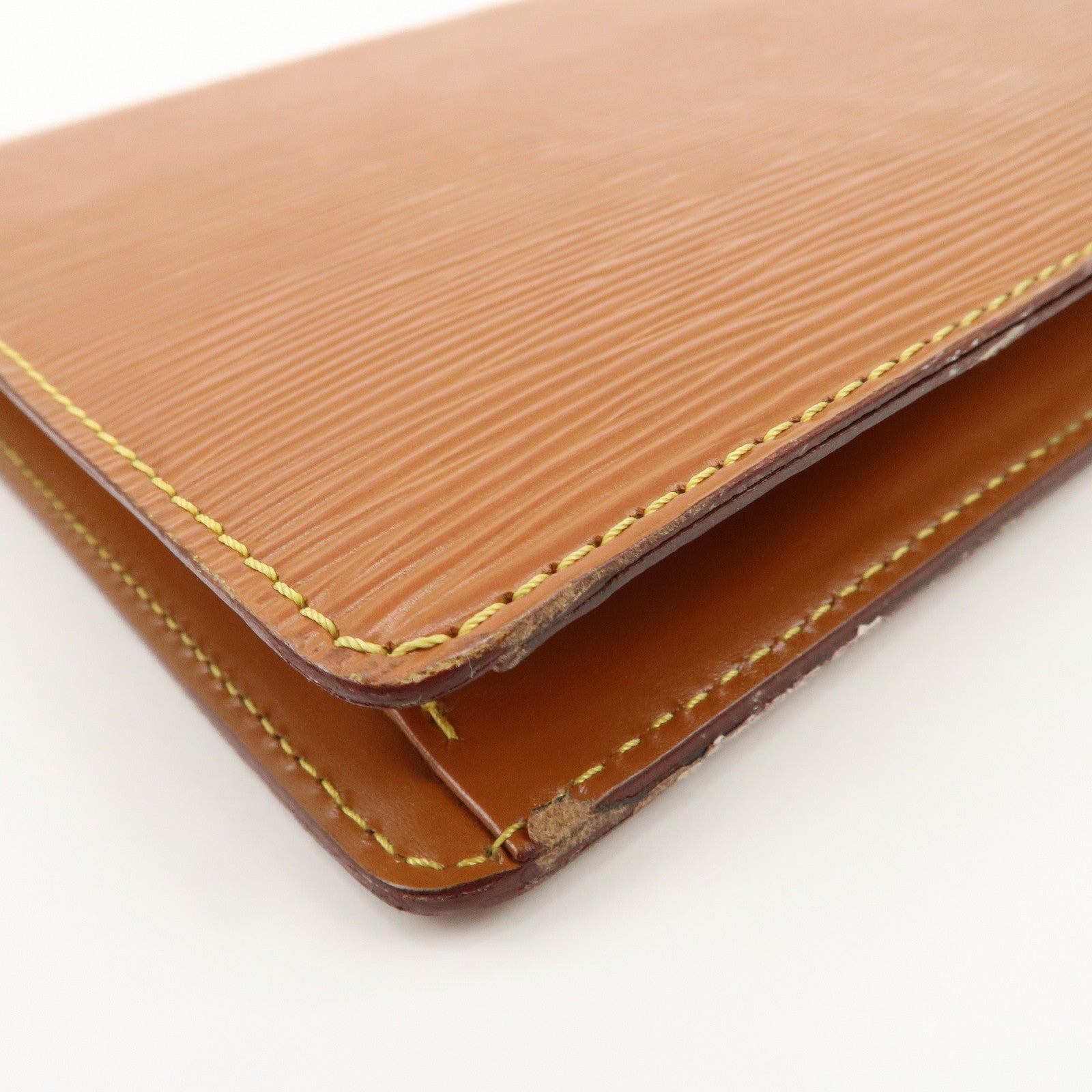 Louis Vuitton Epi Pochette Homme Clutch Bag Zipang Gold M52528