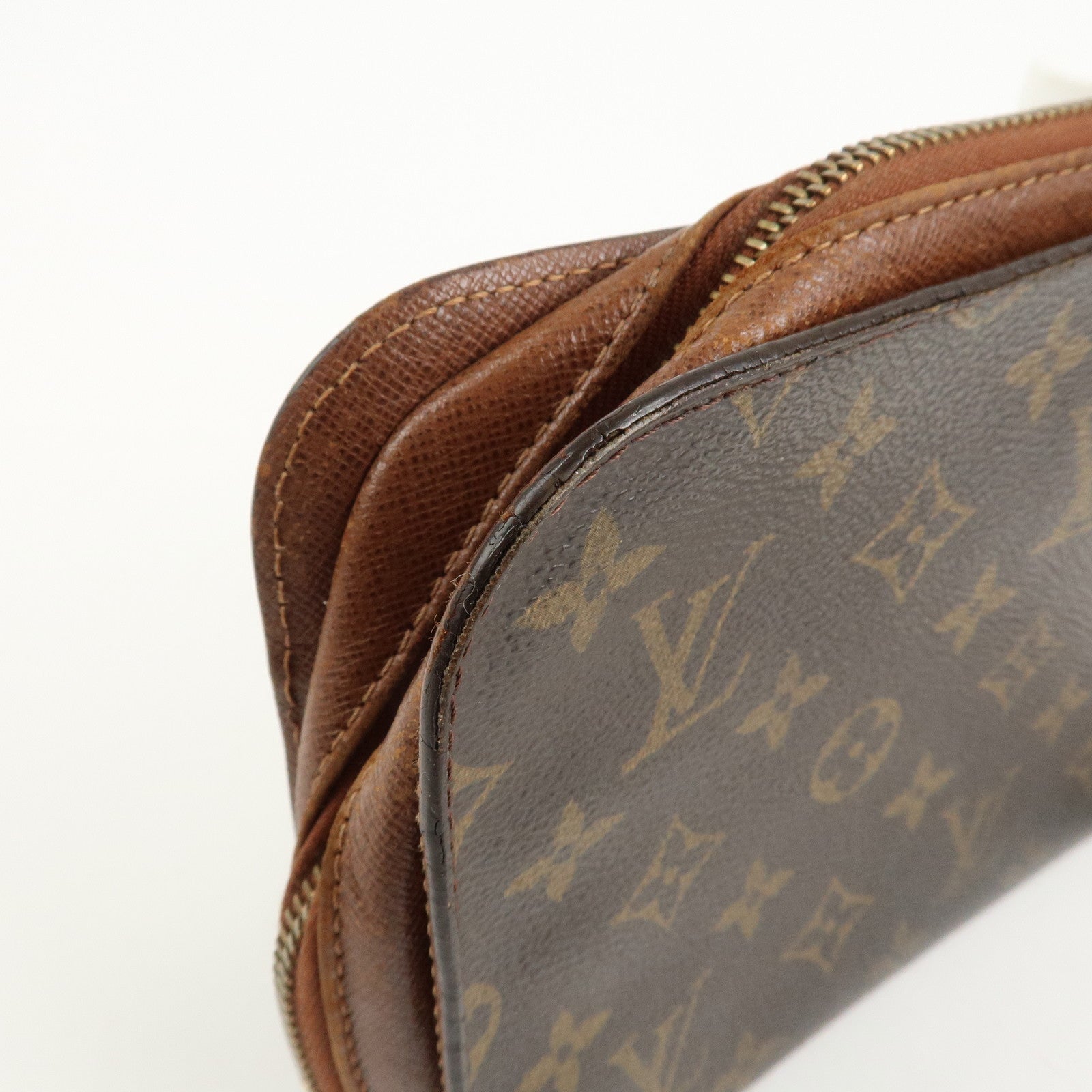 Louis Vuitton Monogram Orsay Clutch Bag Pouch Brown M51790 Used