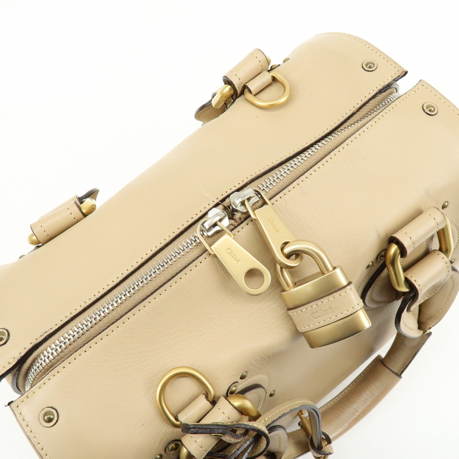 Chloe Paddington Leather 2Way Bag Shoulder Bag Shoulder Bag Beige