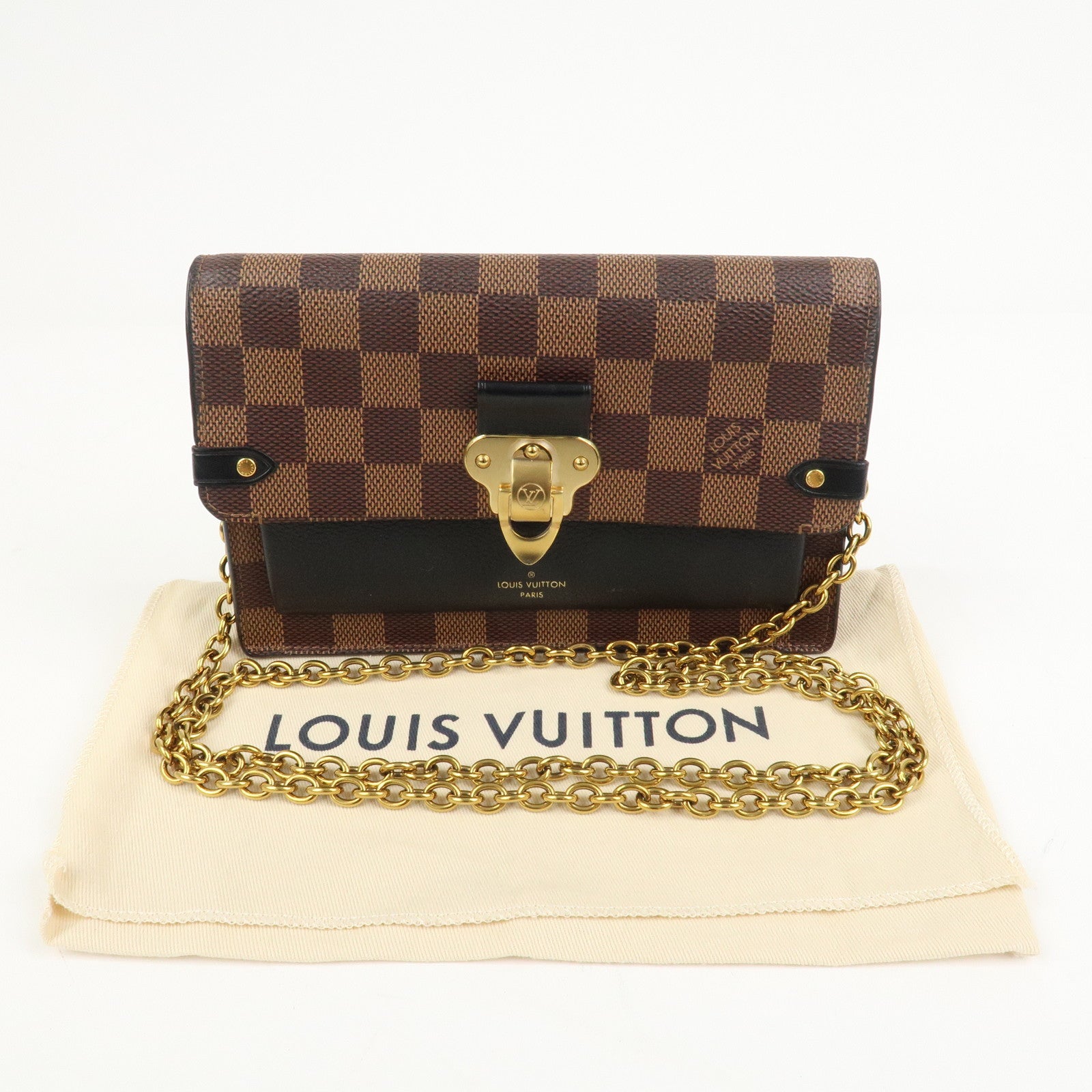 Louis Vuitton Damier Portefeuille Vavin Chain Shoulder Bag N60221