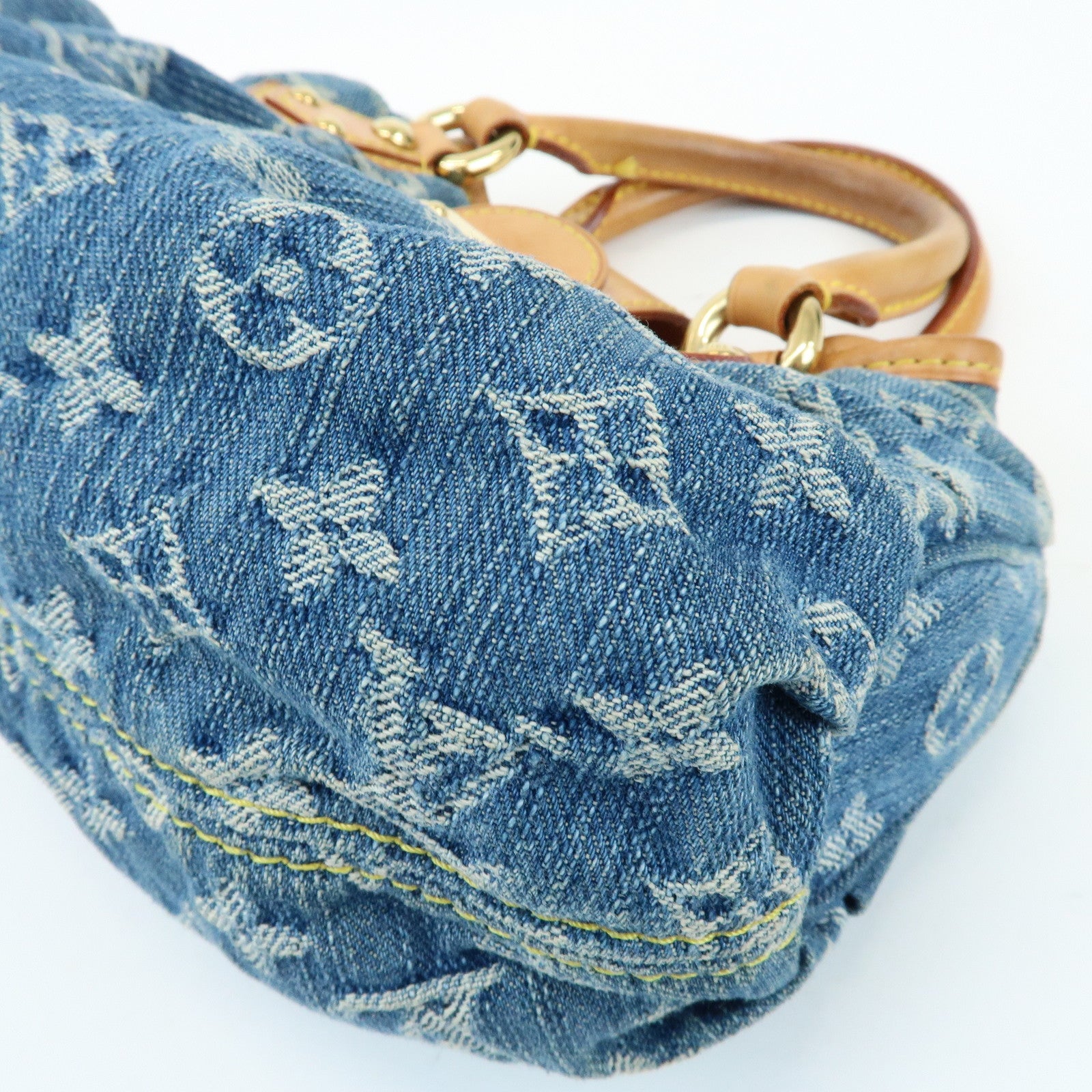 Louis Vuitton Monogram Denim Pleaty Mini Hand Bag Blue M95020