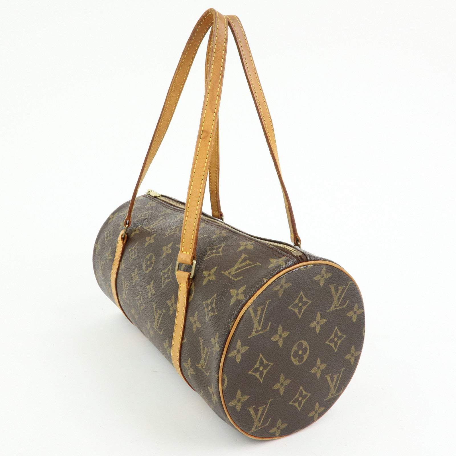 Louis Vuitton Monogram Papillon 30 Hand Bag Brown M51385