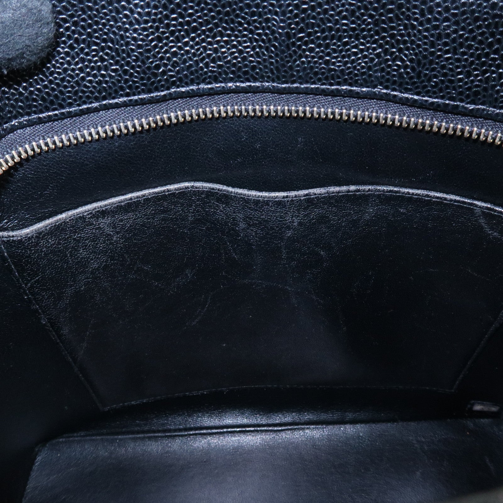 CHANEL Matelasse COCO Mark Cavairskin Medallion Hand Bag A01804