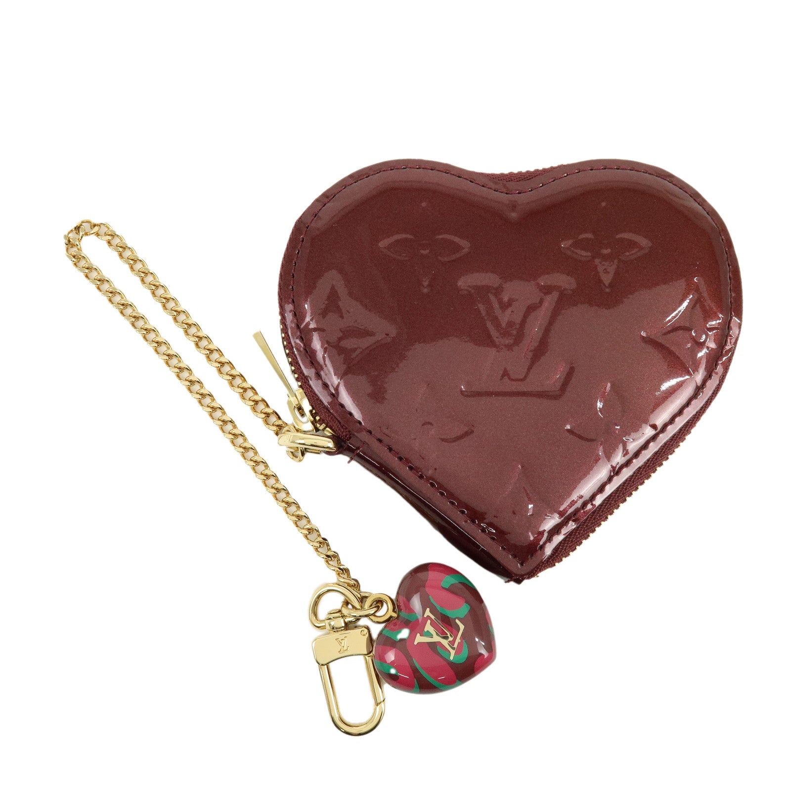 Louis Vuitton Monogram Vernis Porte Monnaie Coeur Coin Case M91480