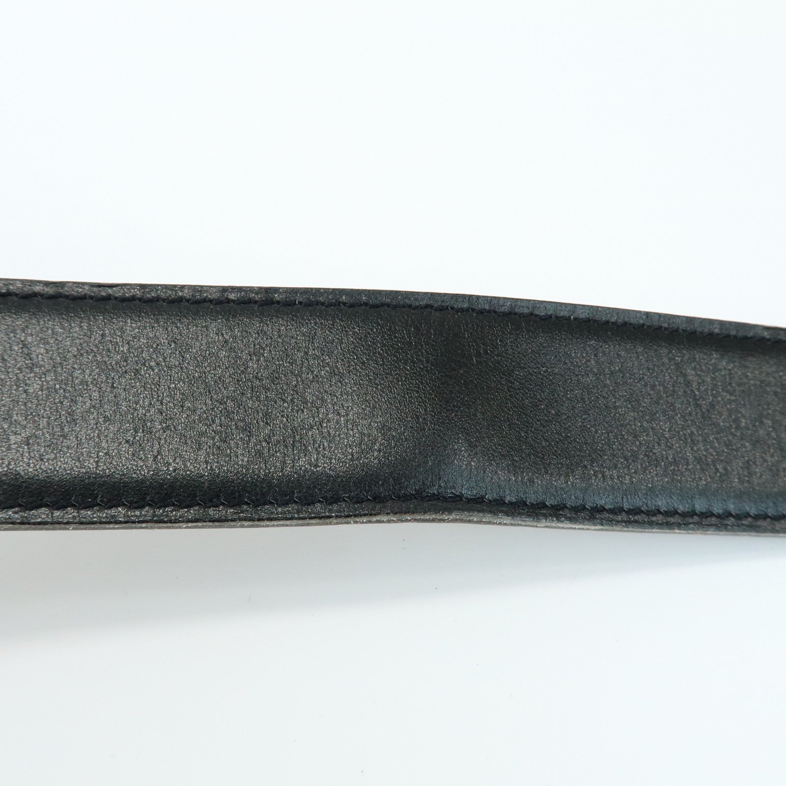HERMES BoxCalf H Buckle Reversible Constance Belt □B Stamped Black