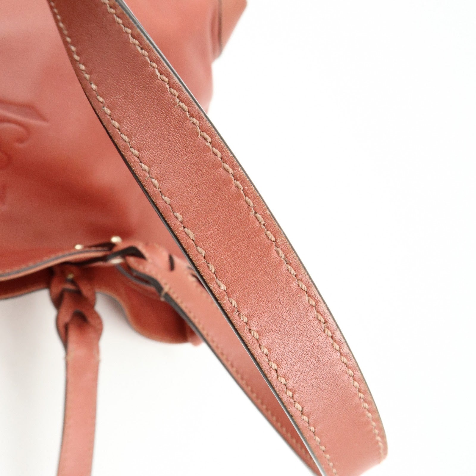 GUCCI Logo Leather Tote Bag Shoulder Bag Hand Bag Rose Pink 247209
