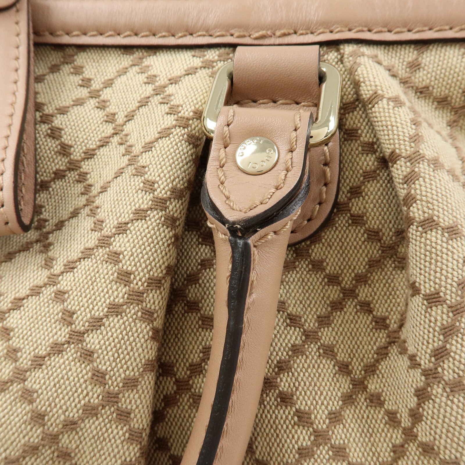 GUCCI Sukey Interlocking G Diamante 2Way Shoulder Bag Beige 247902