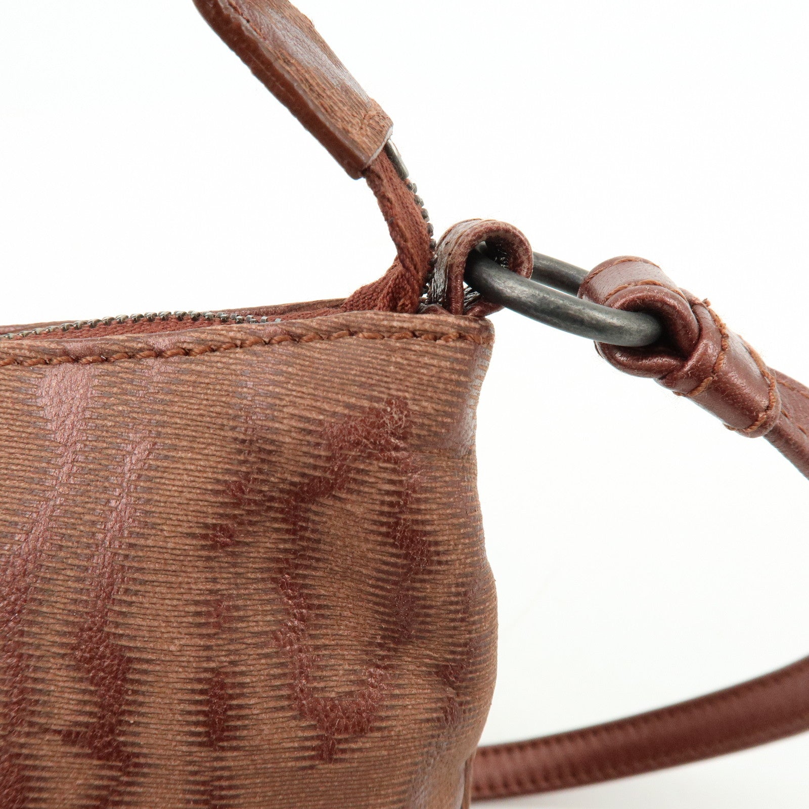 BOTTEGA VENETA Leather Shoulder Bag Metallic Brown 196484